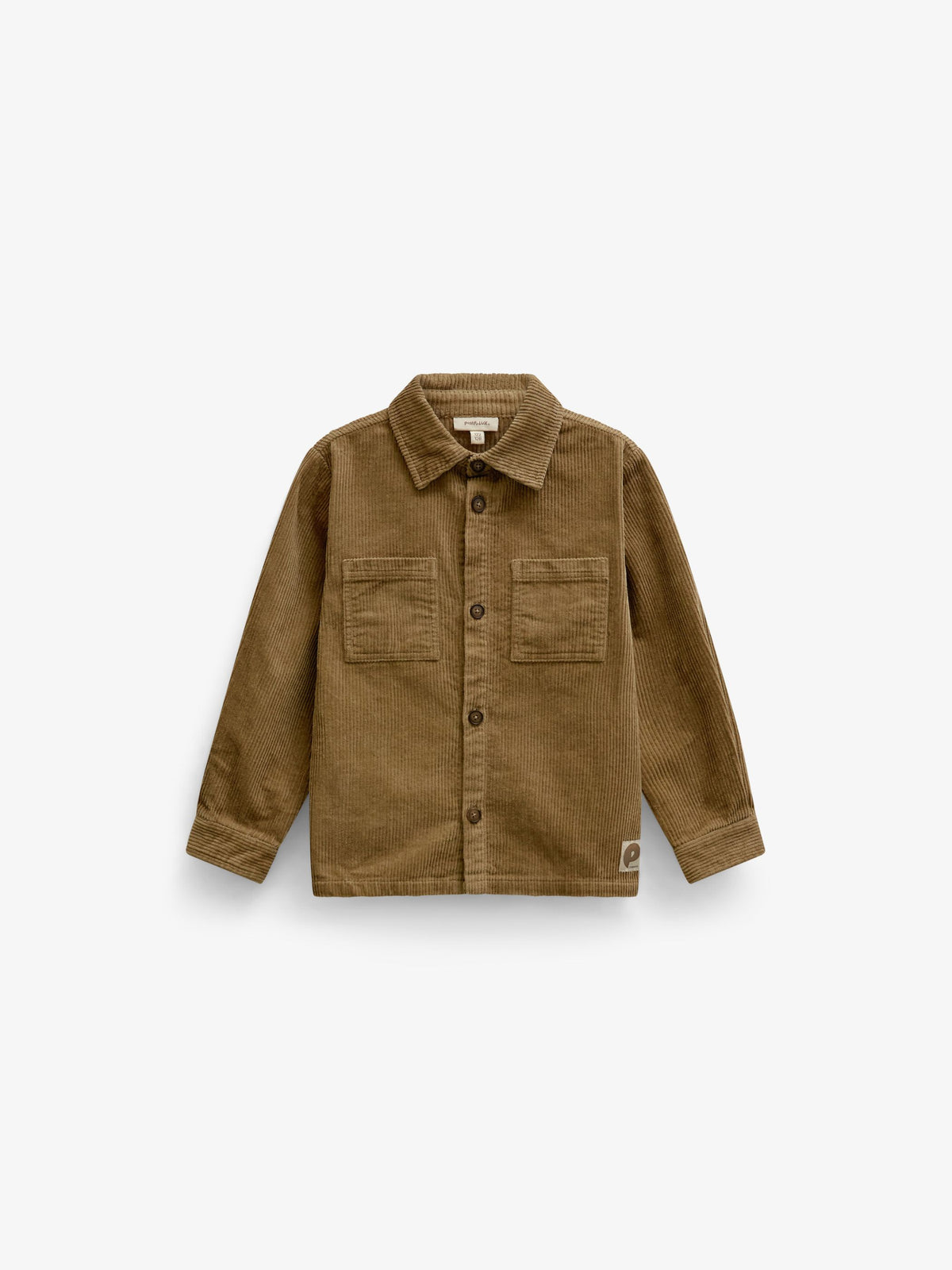 Corduroy Patch Pocket Overshirt - Kids - Khaki | 101539 Reed