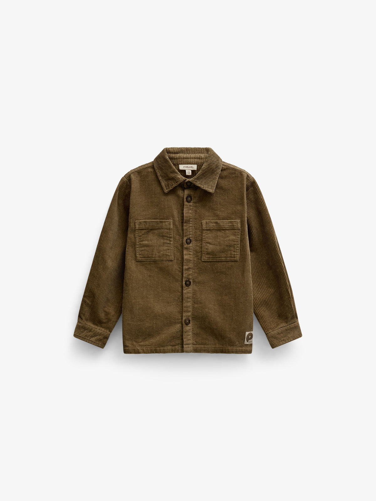 Corduroy Patch Pocket Overshirt - Tween - Khaki | 101540 Reed