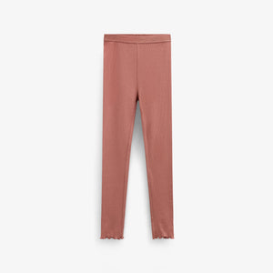 Ribbed Modal-Blend Leggings - Kids - Dusty Rose | 101567 Lottie