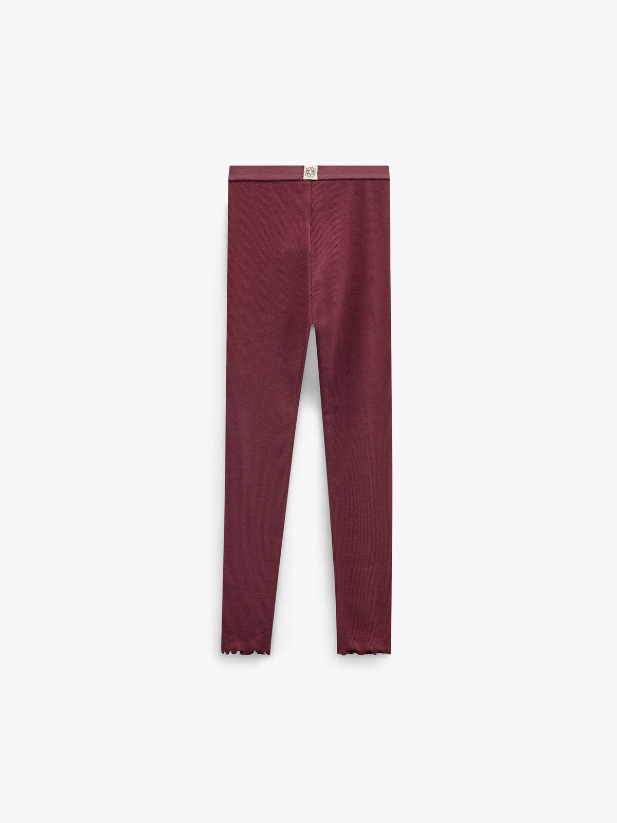 Ribbed Modal-Blend Leggings - Kids - Bordeaux | 101569 Lottie