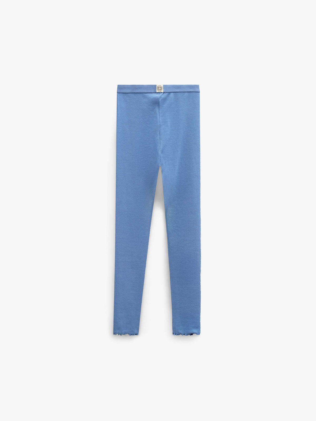 Ribbed Modal-Blend Leggings - Kids - Dusty Blue | 101571 Lottie