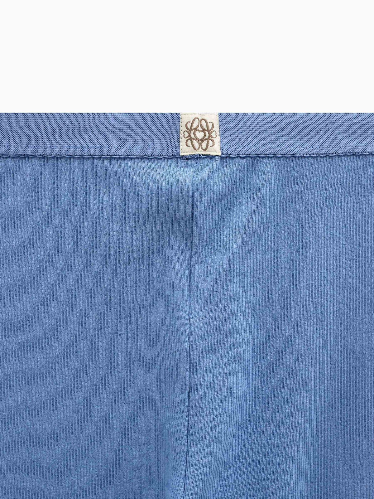 Ribbed Modal-Blend Leggings - Tween - Dusty Blue | 101572 Lottie