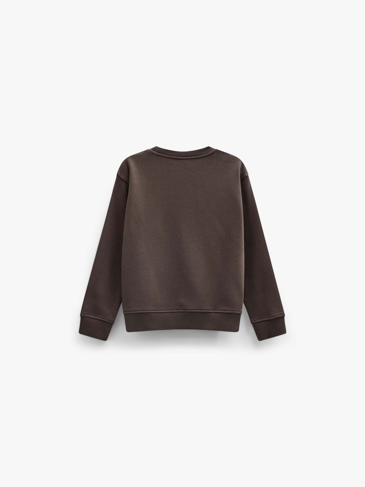 Front Print Crew Neck Sweatshirt - Tween - Dark Brown | 101623 Joel