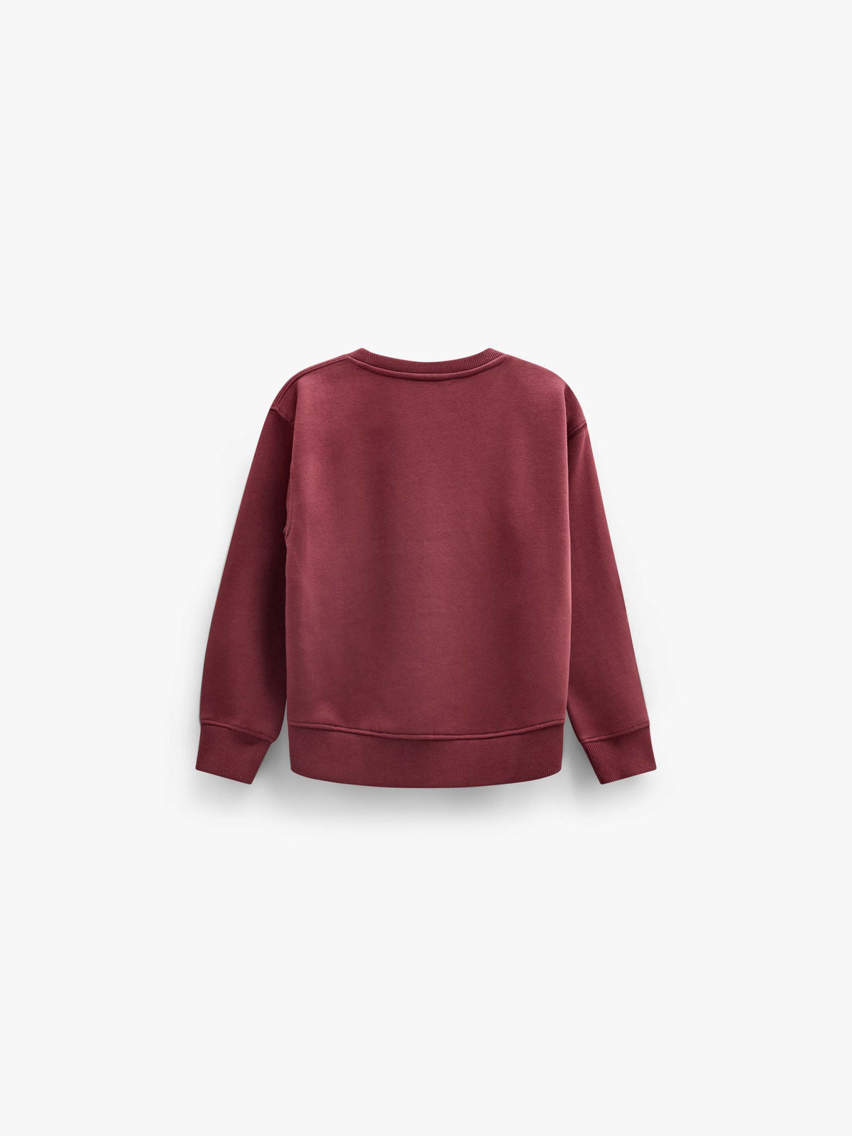 Rib Detail Sweatshirt - Tween - Bordeaux | 101625 Zoe