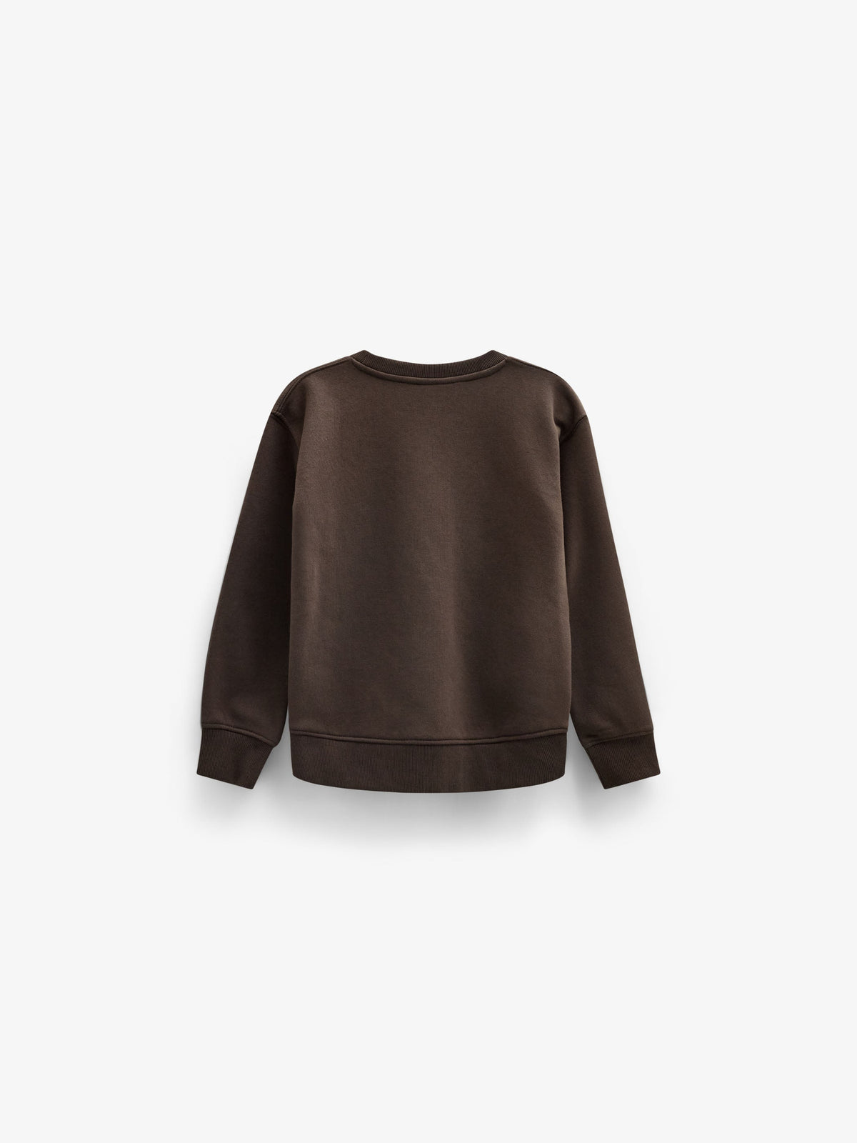 Rib Detail Sweatshirt - Kids - Dark Brown | 101626 Zoe