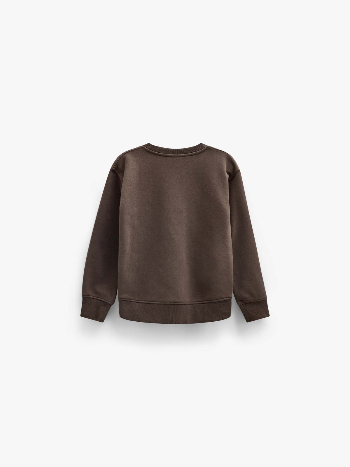 Rib Detail Sweatshirt - Tween - Dark Brown | 101627 Zoe