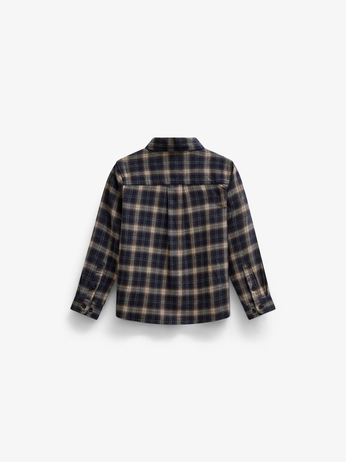 Checked Flannel Shirt - Tween - Navy/Beige | 101650 Edwin