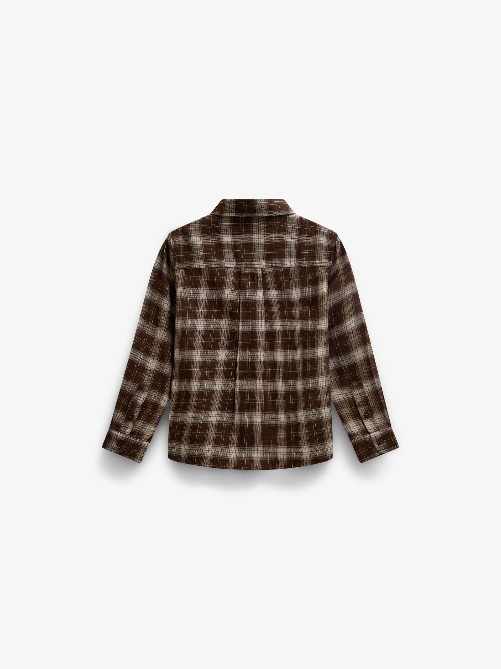 Checked Flannel Shirt - Tween - Brown/Navy | 101652 Edwin