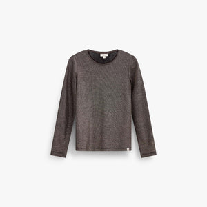Long-Sleeve Lurex T-Shirt - Kids - Dark Brown | 101663 Helen
