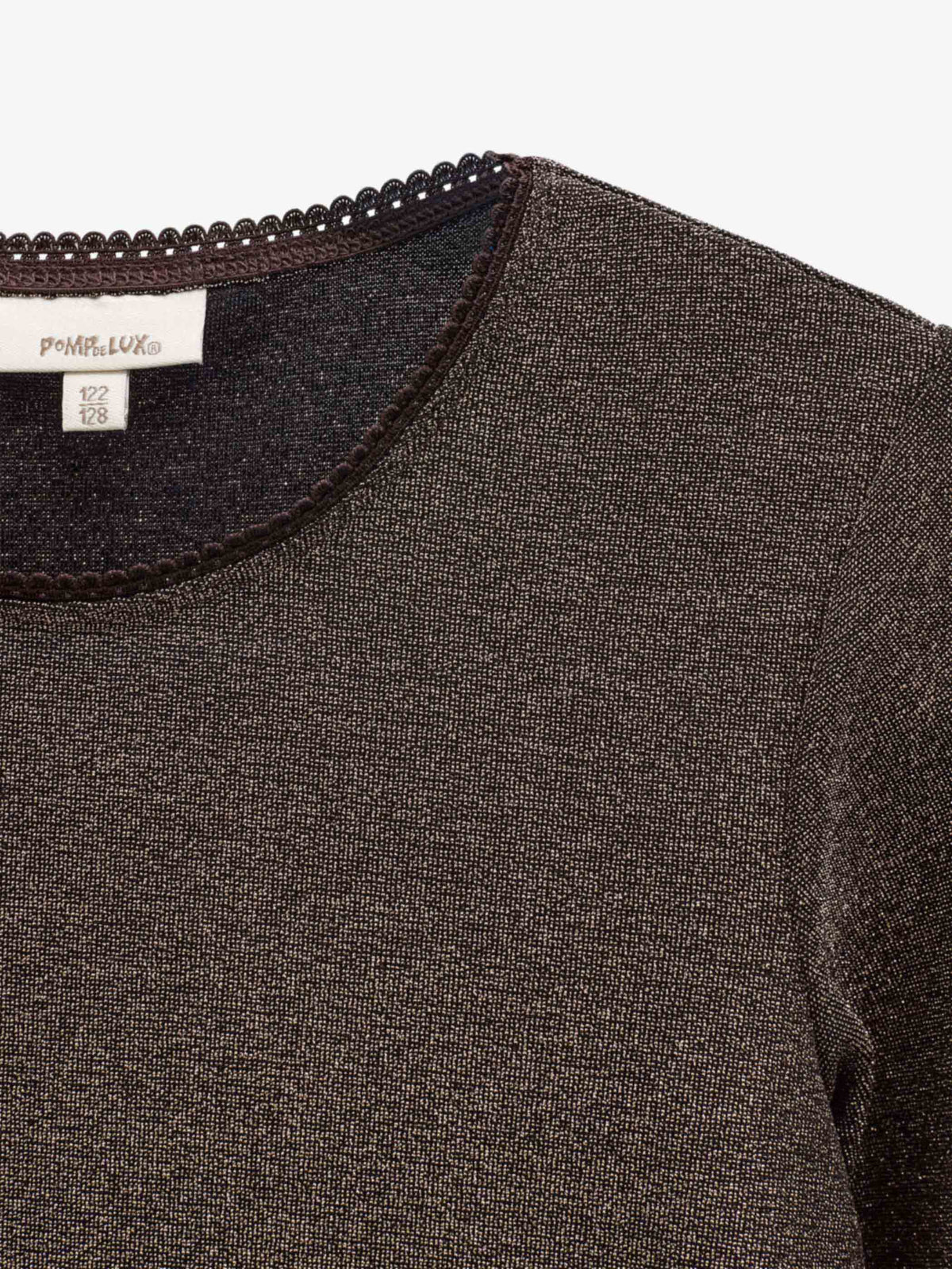 Long-Sleeve Lurex T-Shirt - Tween - Dark Brown | 101664 Helen