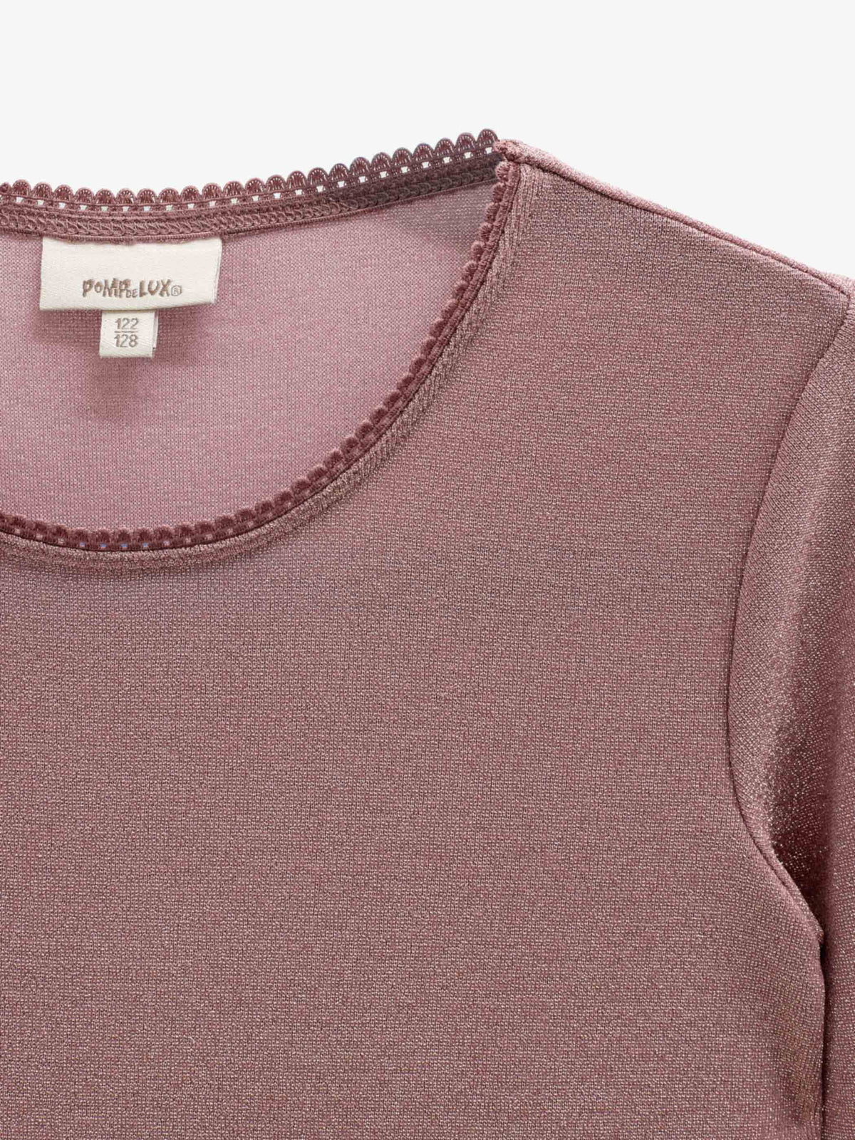 Long-Sleeve Lurex T-Shirt - Tween - Dusty Rose | 101666 Helen