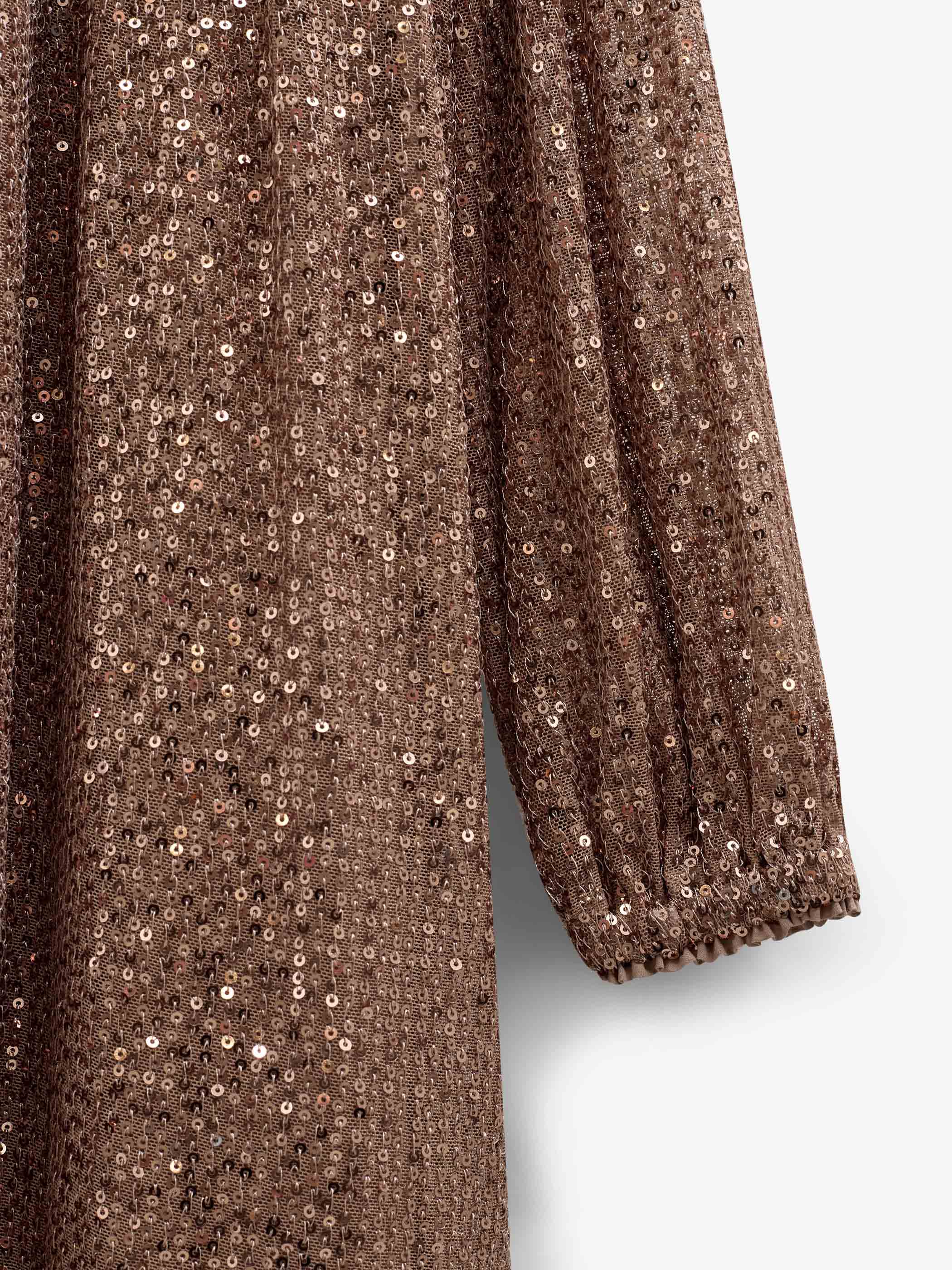 Sequin Dress - Tween - Light Brown | 101676 Amber