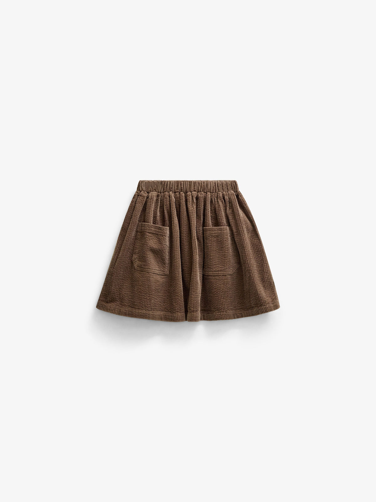 Corduroy Patch Pocket Skirt - Tween - Brown | 101680 Greta