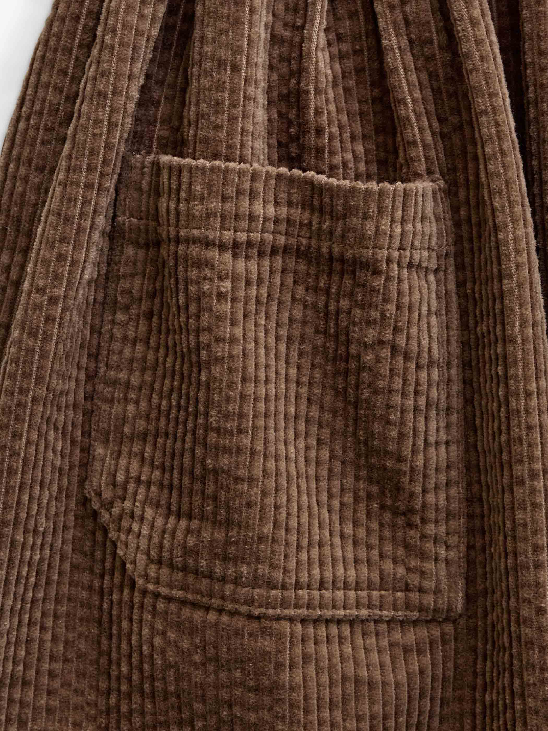 Corduroy Patch Pocket Skirt - Tween - Brown | 101680 Greta