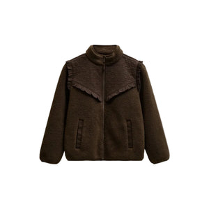 Quilted Yoke Teddy Jacket - Tween - Dark Brown | 101684 Hailey
