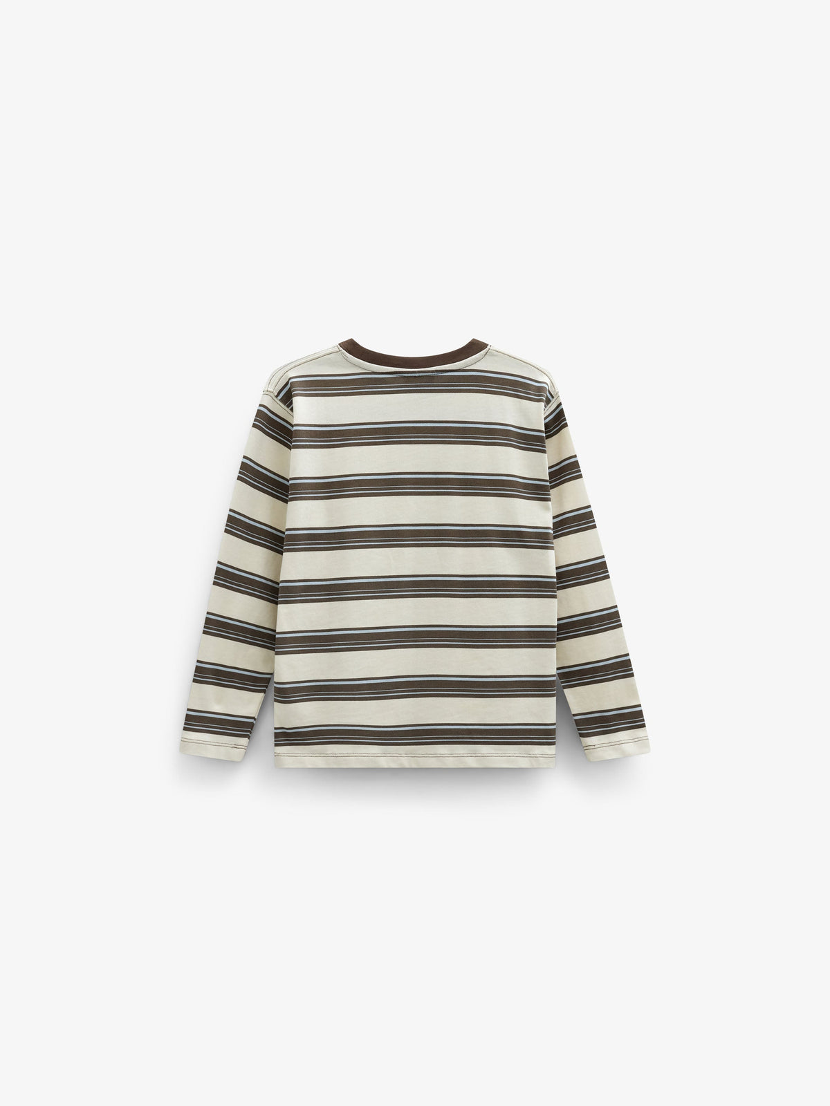 Striped Long-Sleeve T-Shirt - Tween - Offwhite/Brown | 101702 Hugo