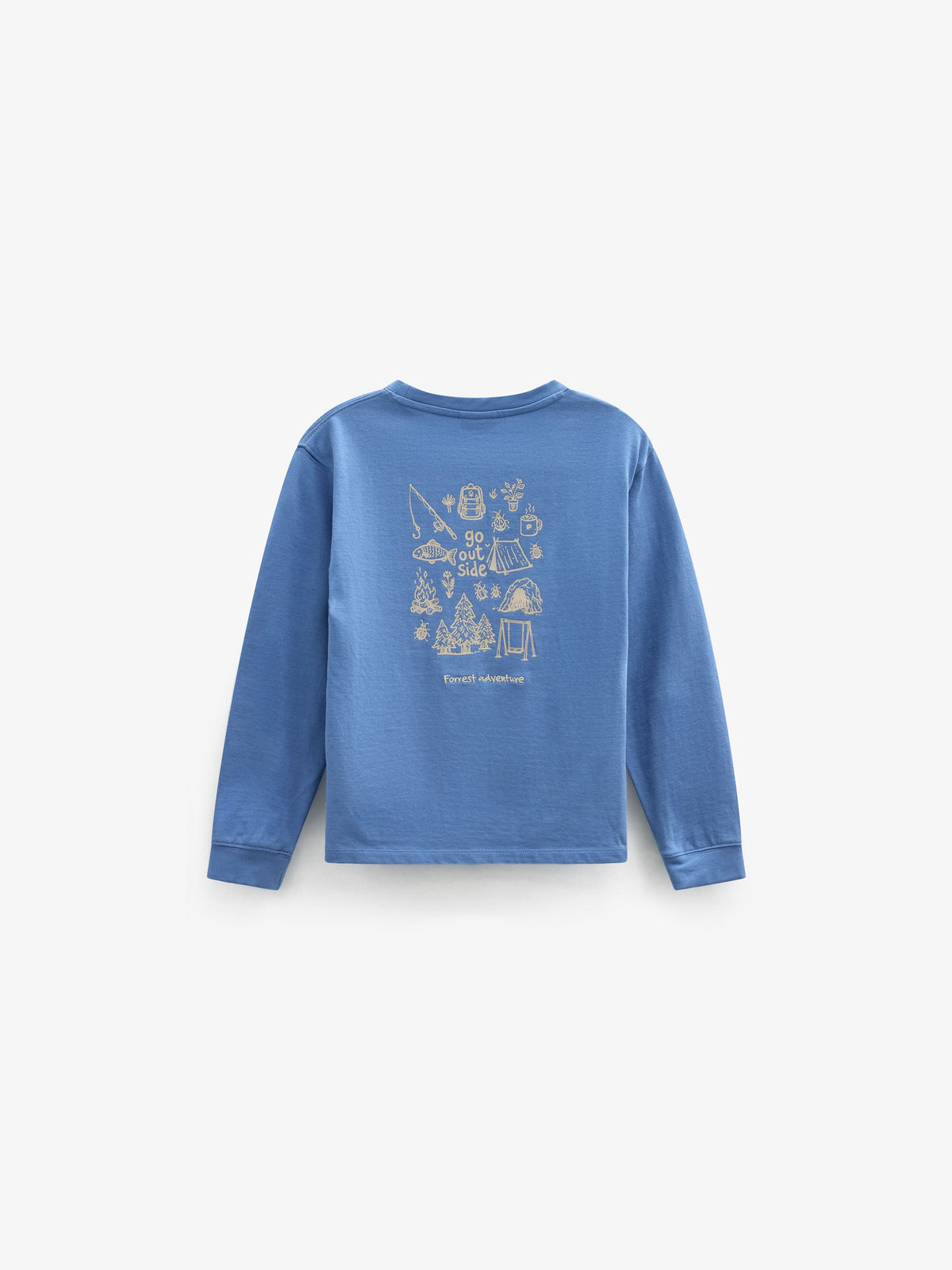 Long-Sleeve T-Shirt with Back Print - Tween - Dusty Blue | 101708 Weston