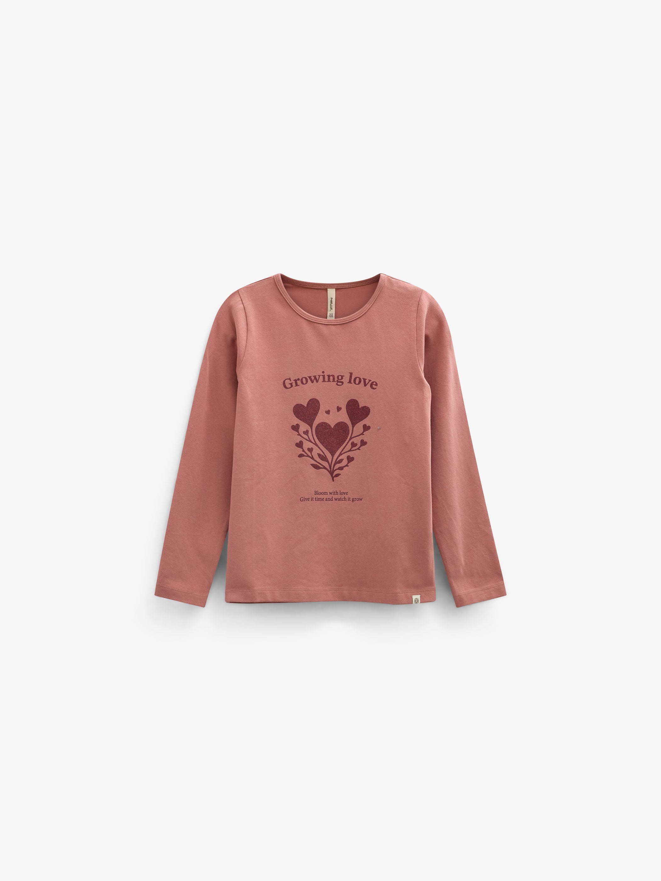 Long-Sleeve T-Shirt with Front Print - Tween - Dusty Rose | 101714 Piper