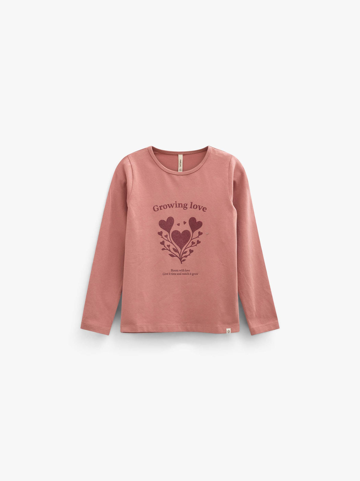 Long-Sleeve T-Shirt with Front Print - Kids - Dusty Rose | 101713 Piper