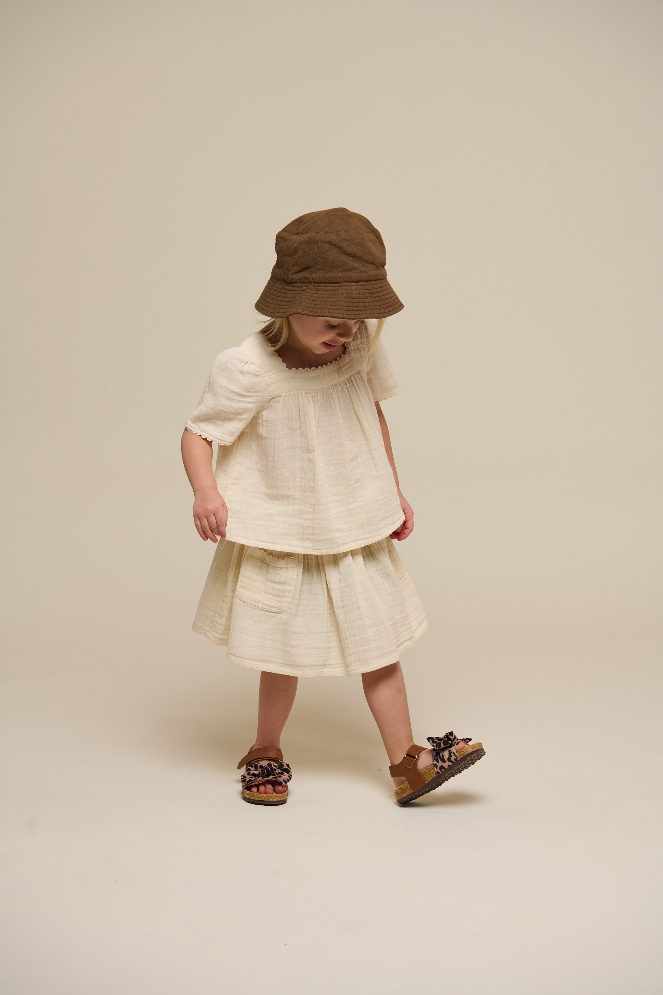 Gauze Skirt - Kids - Off White | 100936 Jasmine