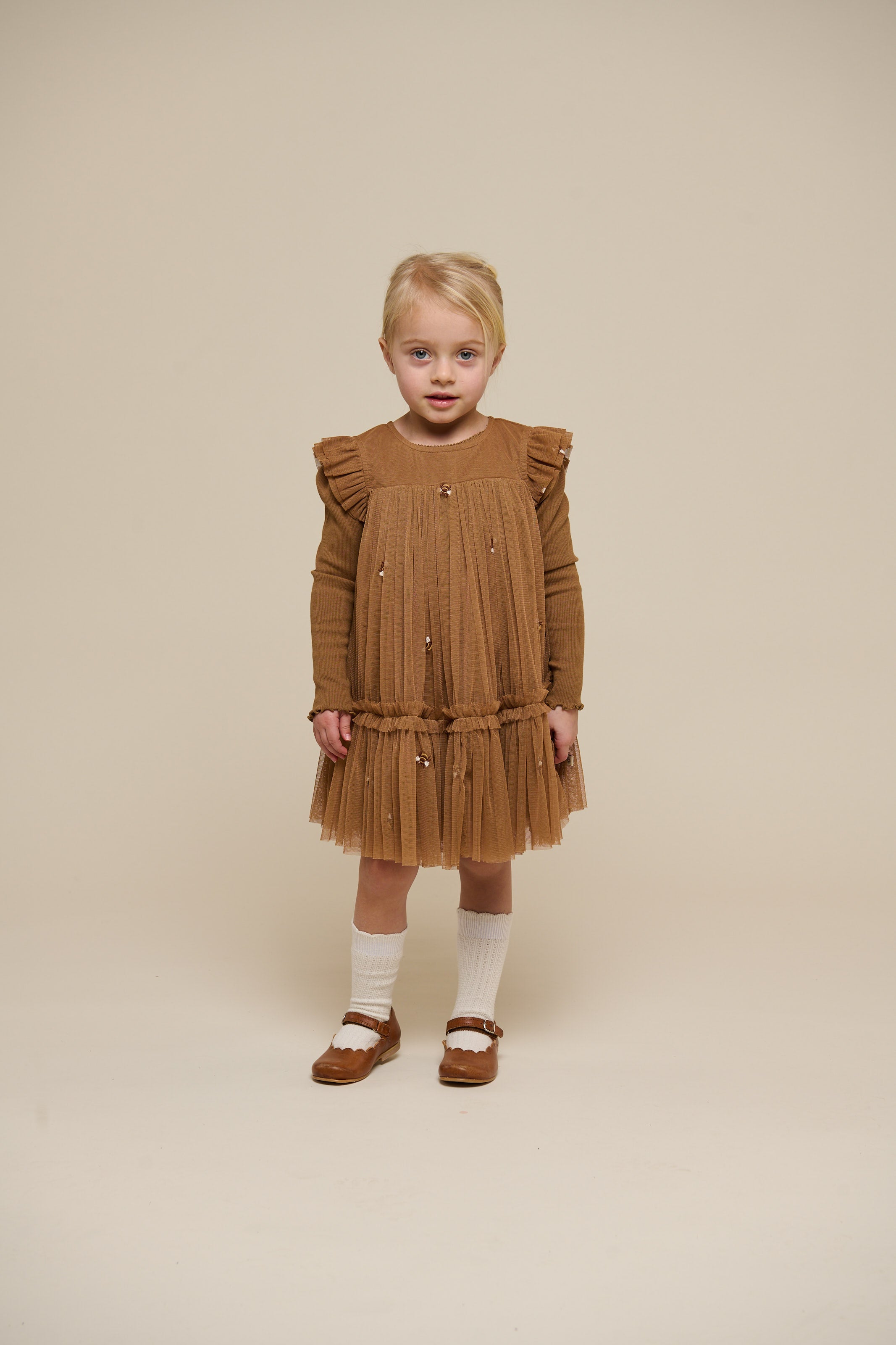 Honeybee Tulle Dress - Kids - Coconut | 100964 Daisy