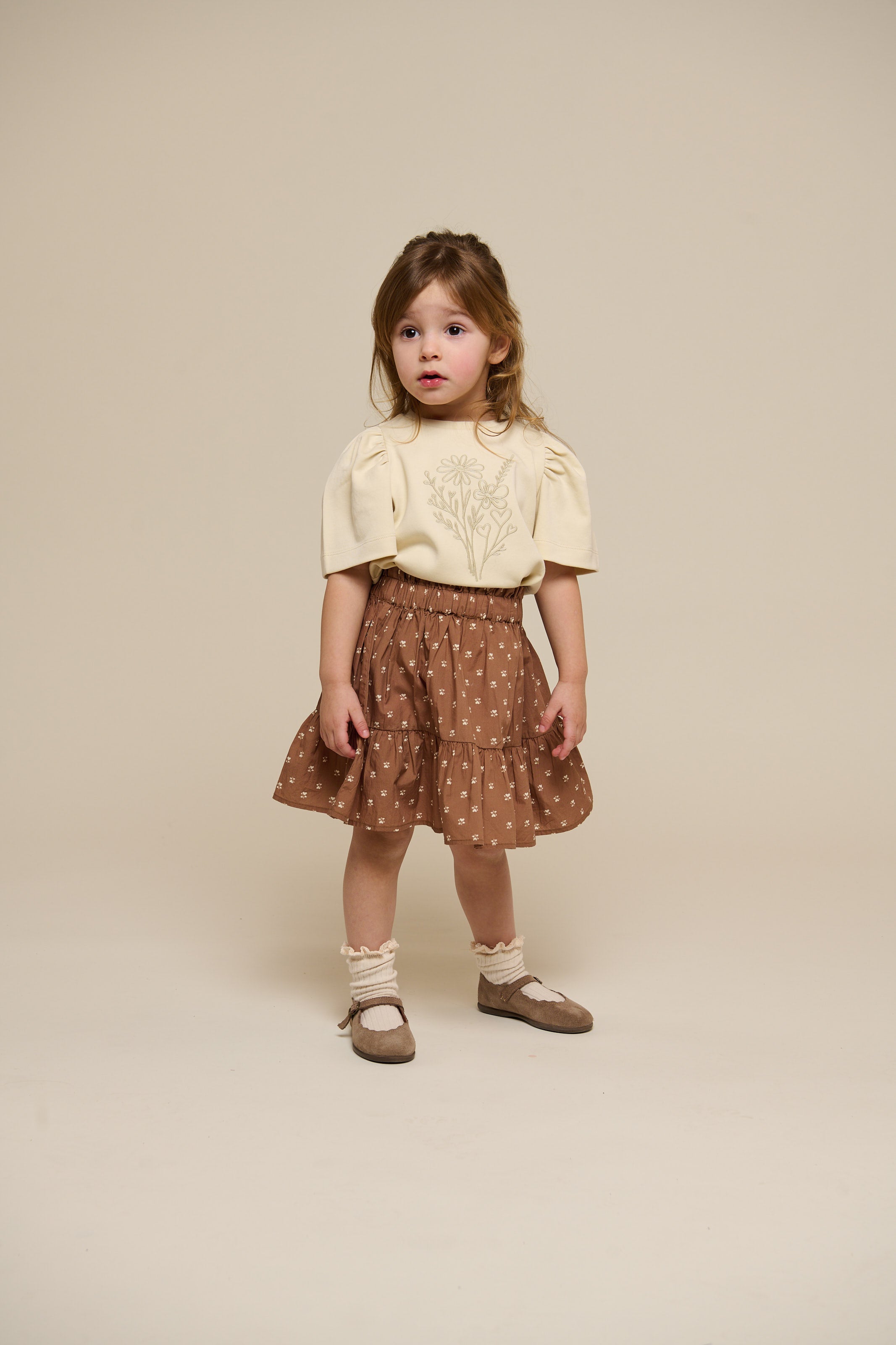 T-shirt With Embroidery - Kids - Offwhite | 101235 Amanda