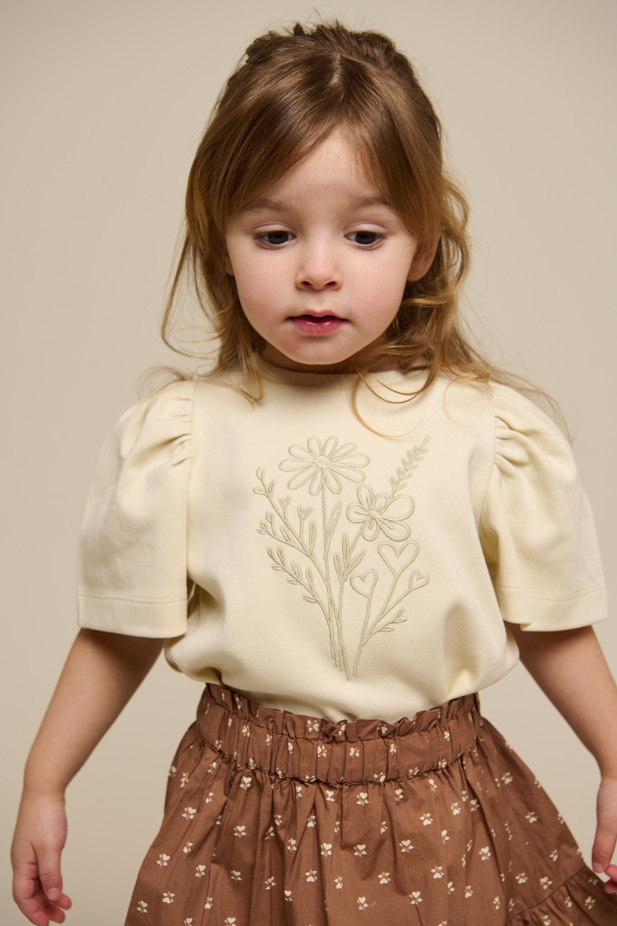 Printed Poplin Skirt - Kids - Coconut | 101055 Camilla