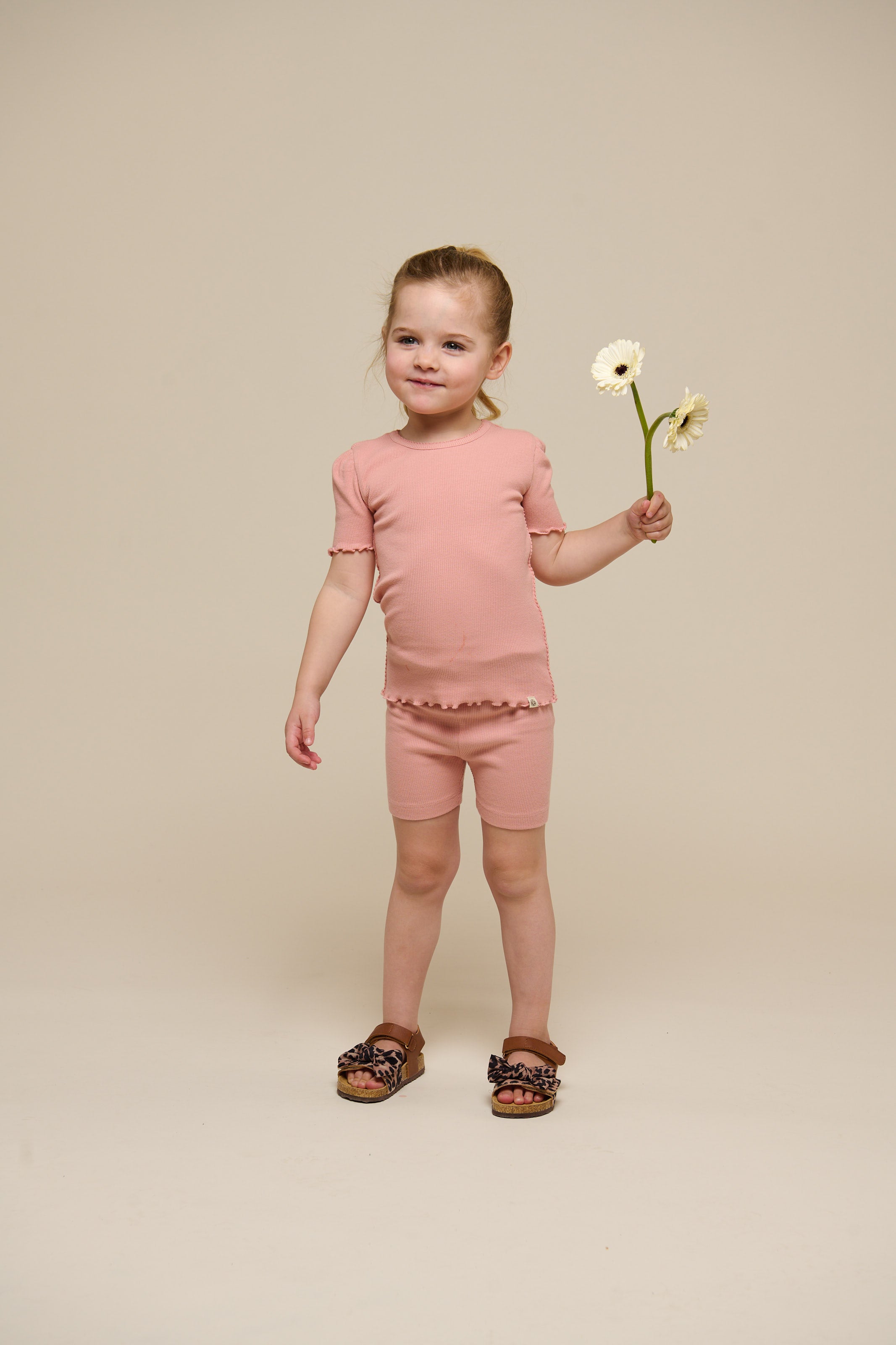 Modal Rib T-shirt - Kids - Rose Tan | 101298 Lottie
