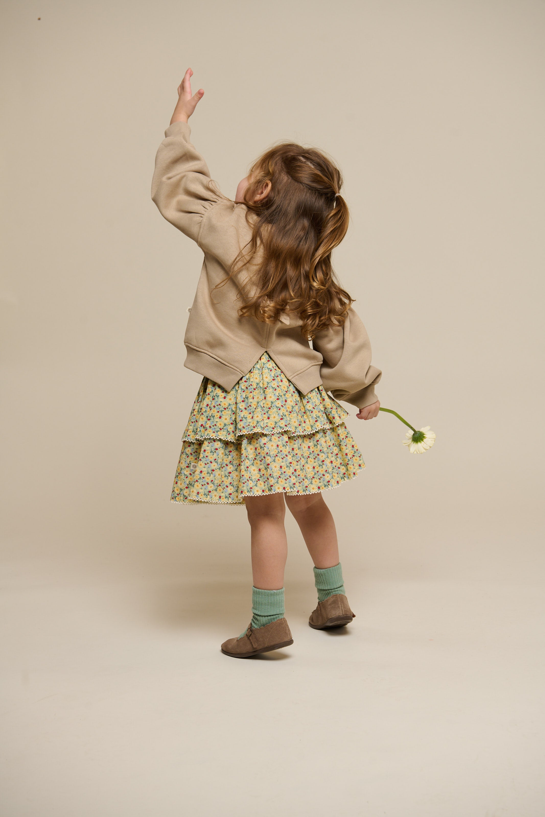 Bow Detail Sweatshirt - Kids - Caffe Latte | 100816 Ruth