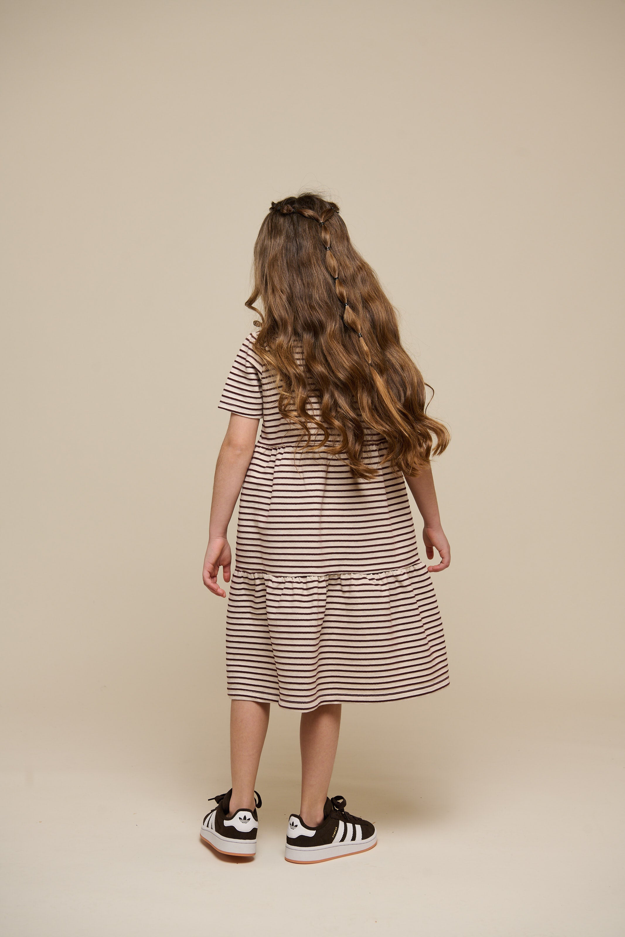 Striped Jersey Dress - Tween - Brown | 101011 Emmie