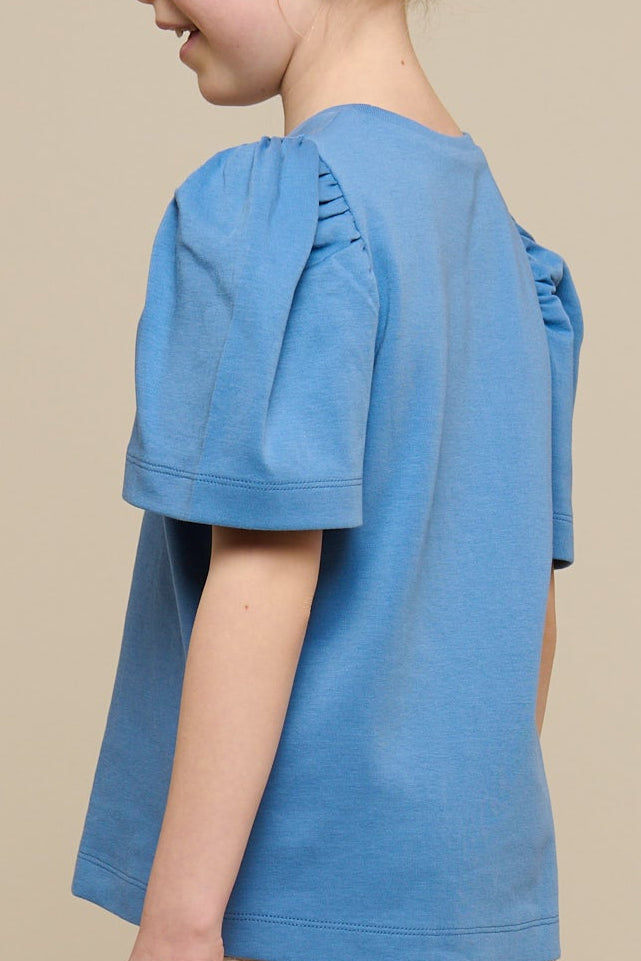 T-shirt With Embroidery - Tween - Dusty Blue | 101238 Amanda