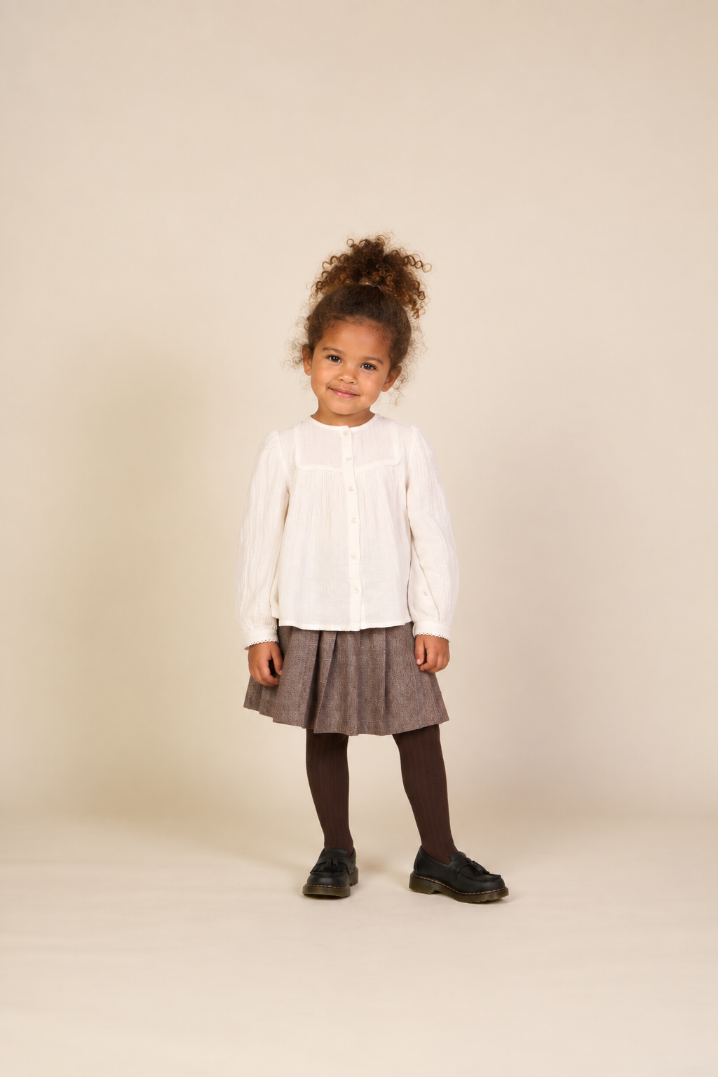 Double Gauze Cotton Blouse - Kids - Offwhite | 101461 Celina