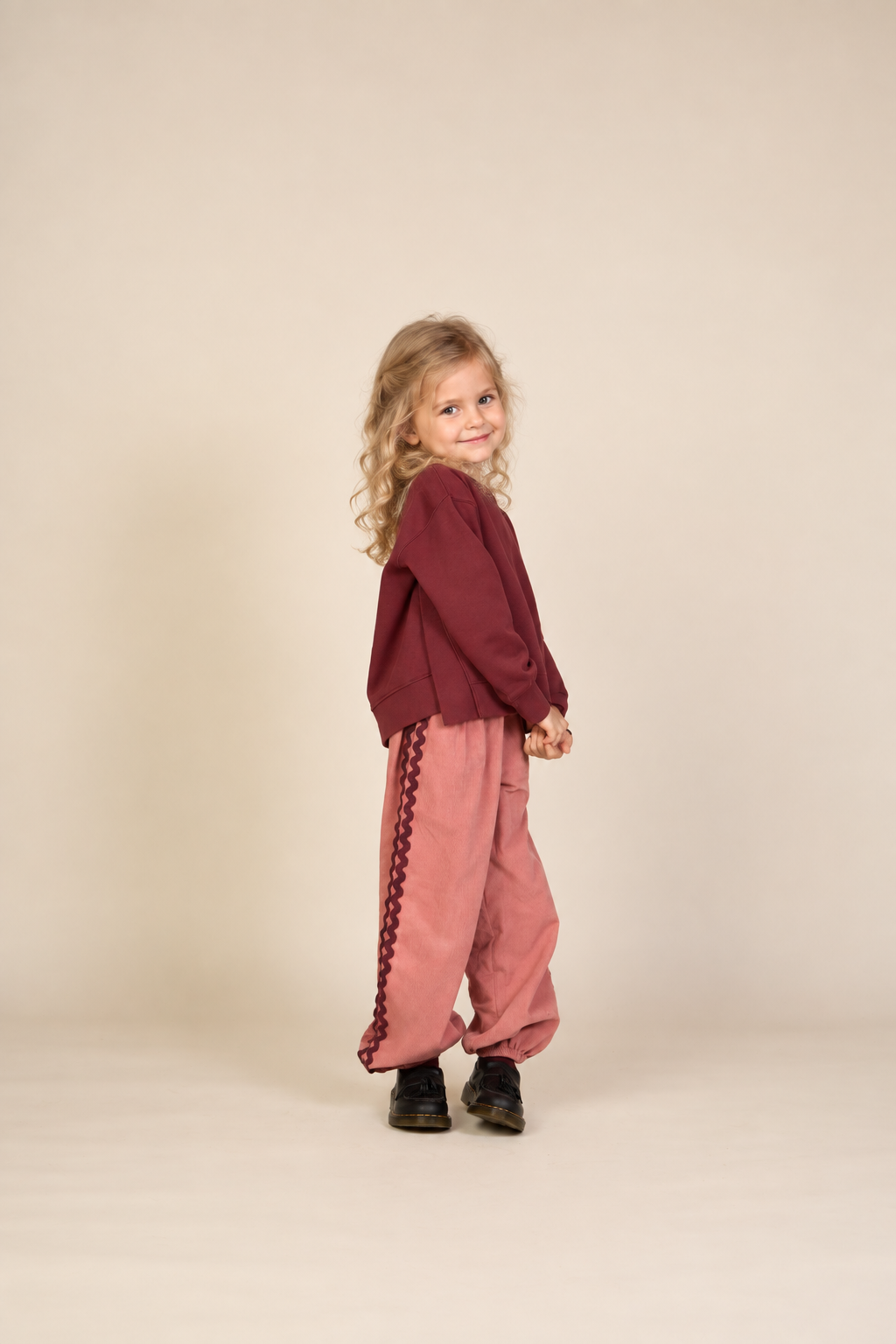 Ric Rac Corduroy Trousers - Kids - Dusty Rose | 101483 Sille