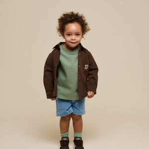 Twill Overshirt - Kids - Chocolate | 100610 Carter