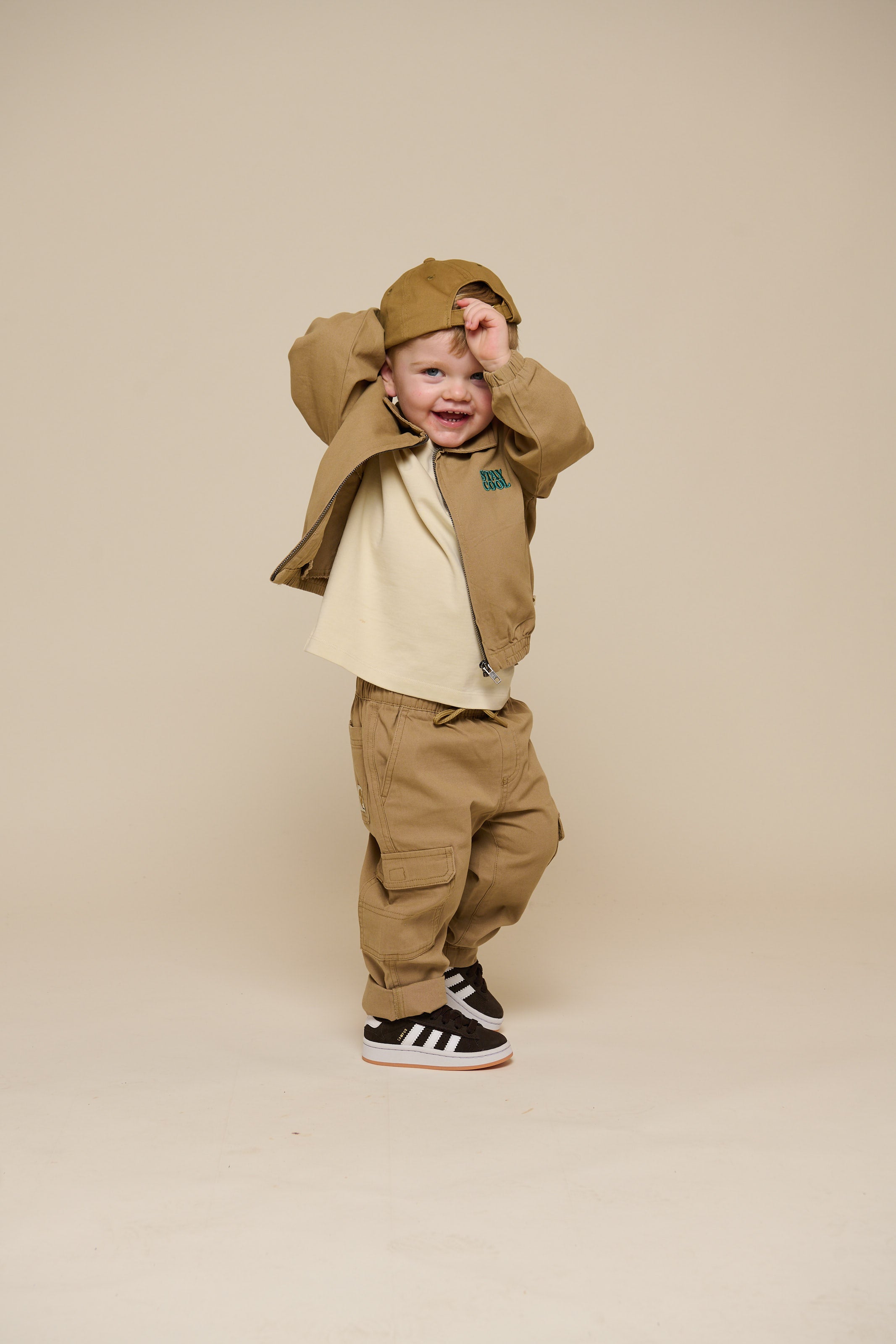 Stay Cool Canvas Cap - Kids - Khaki | 101399 Owen