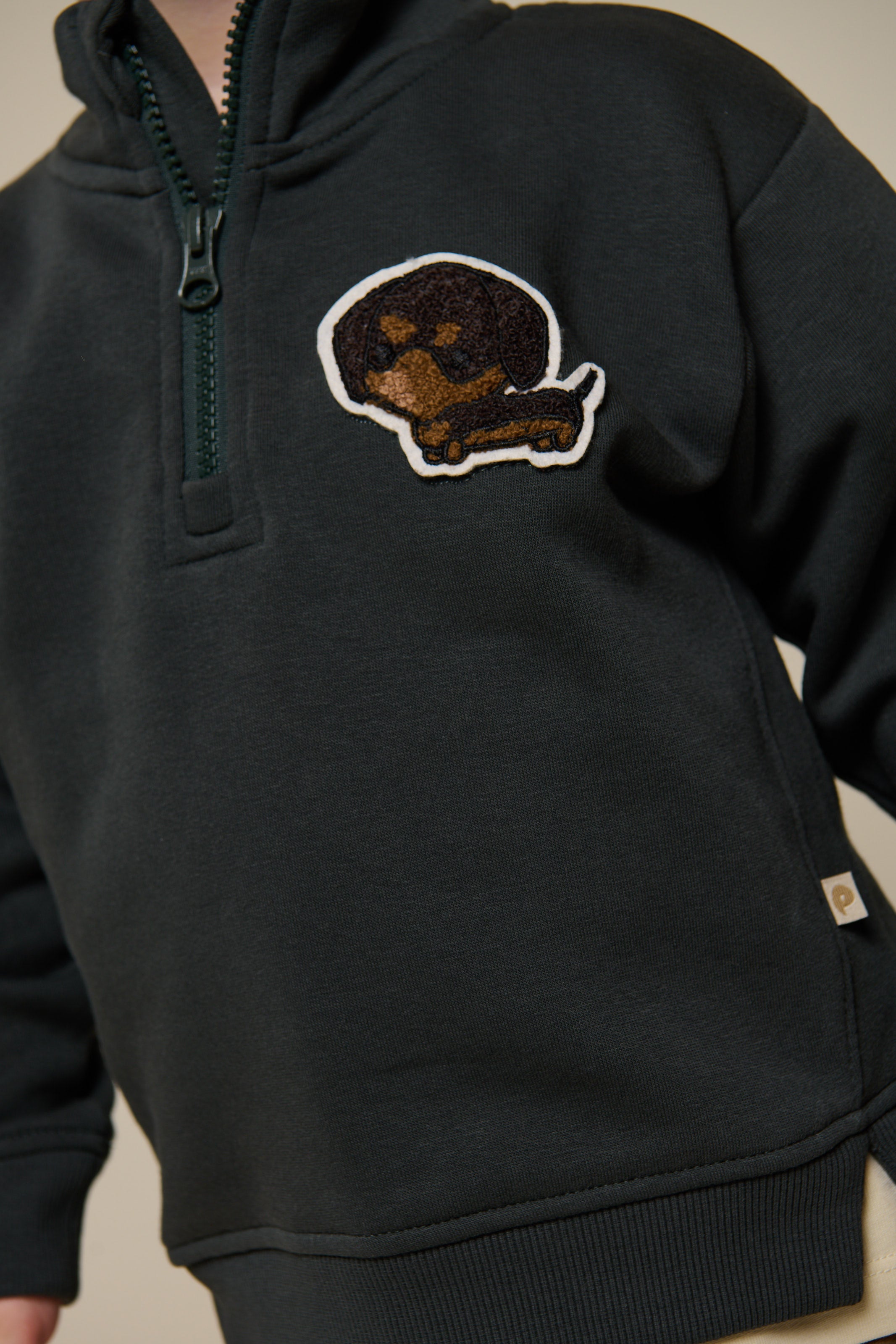 Half Zip Sweatshirt - Kids - Forest Green | 100810 Tristan