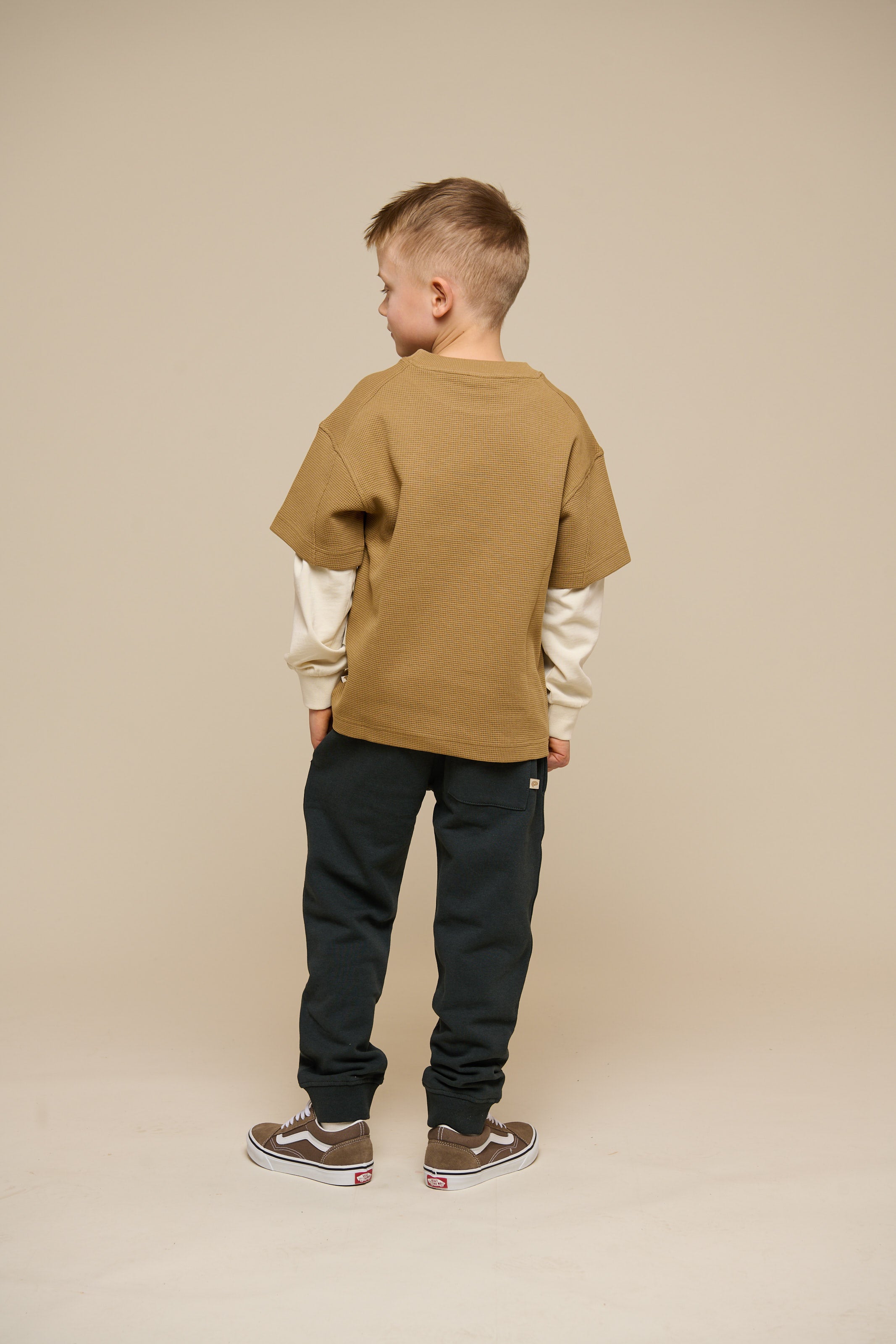 Waffle T-shirt - Tween - Khaki | 101149 Evan