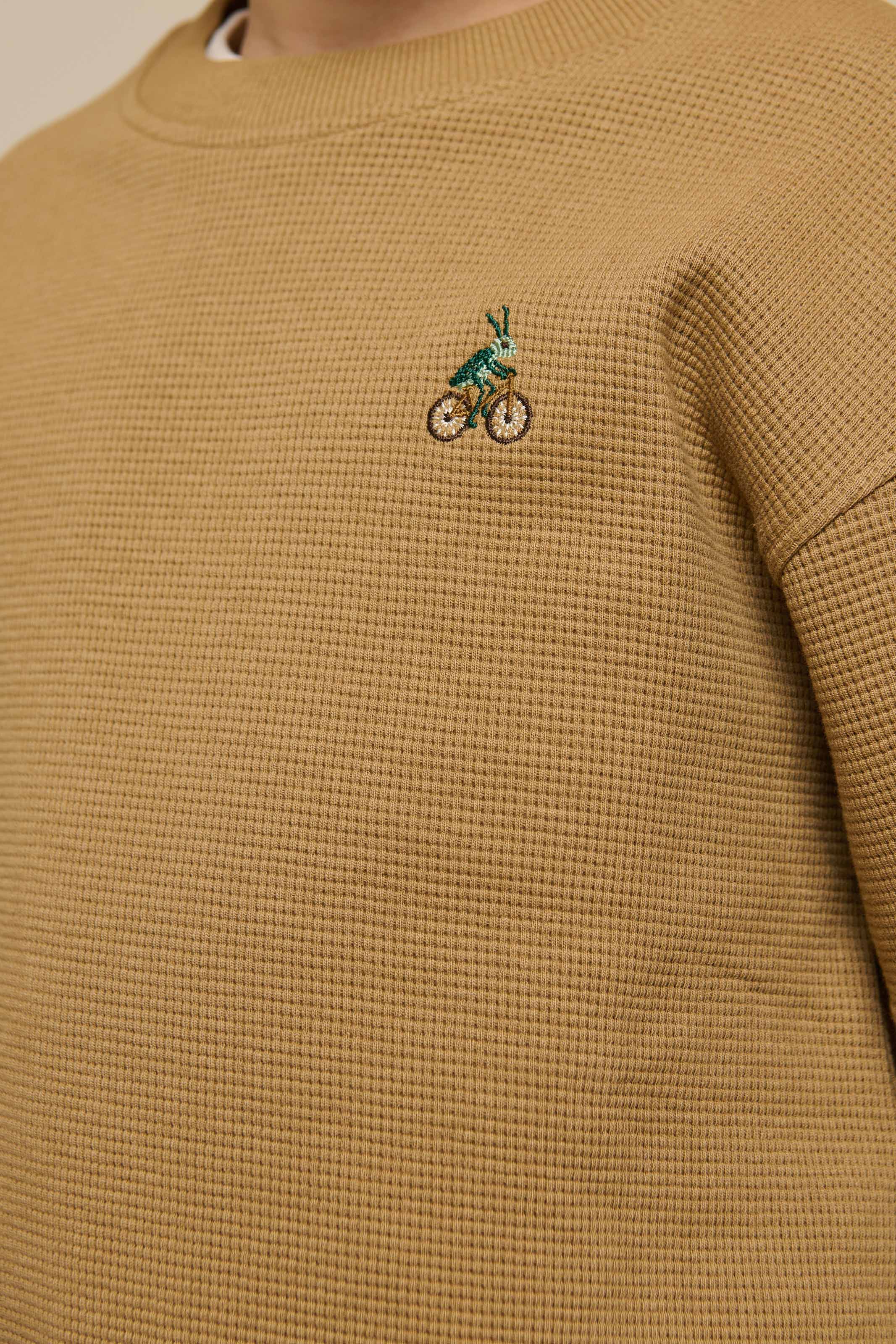 Waffle T-shirt - Tween - Khaki | 101149 Evan