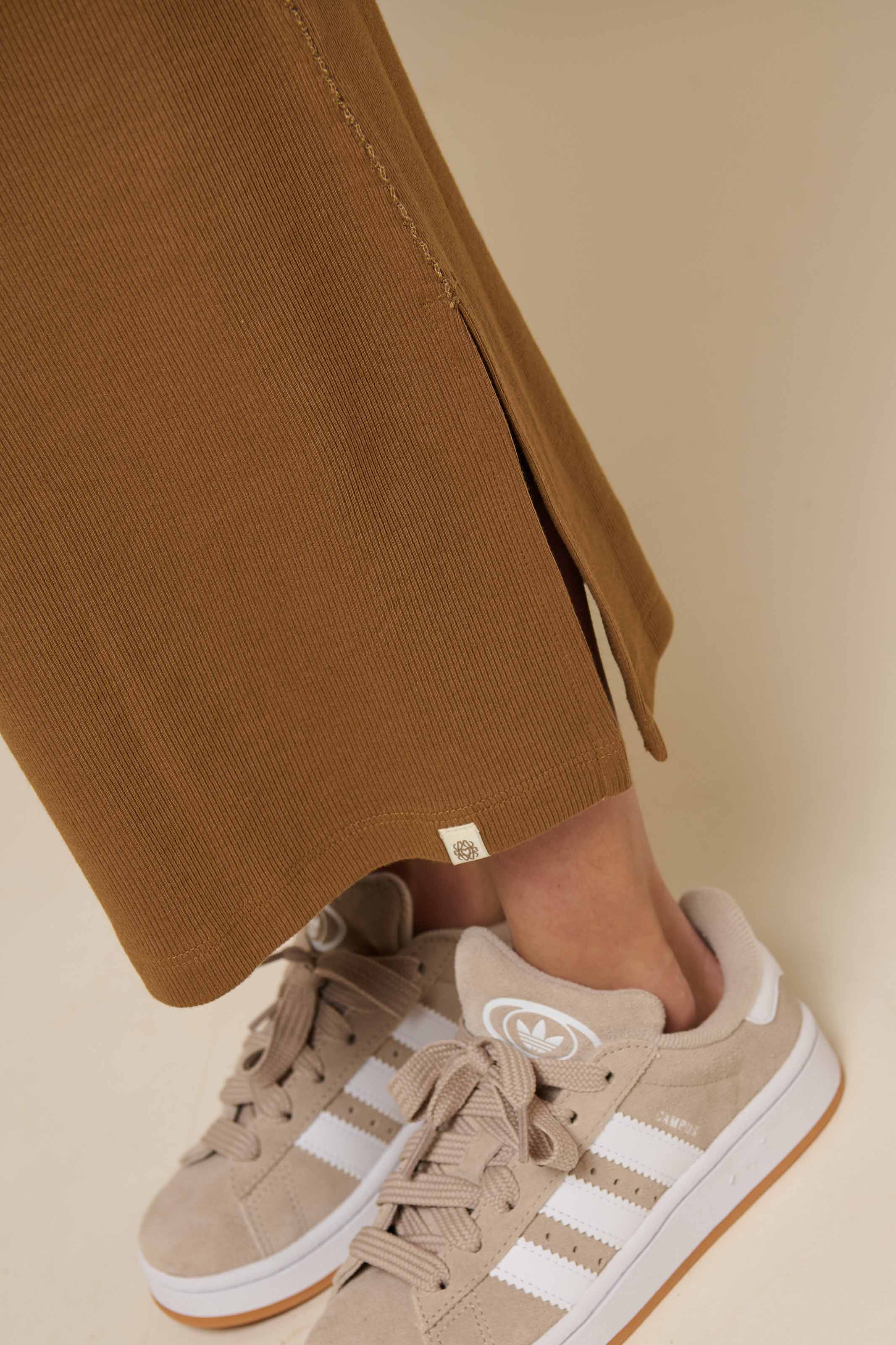 Modal Rib Long T-shirt Dress - Tween - Coconut | 101294 Lottie