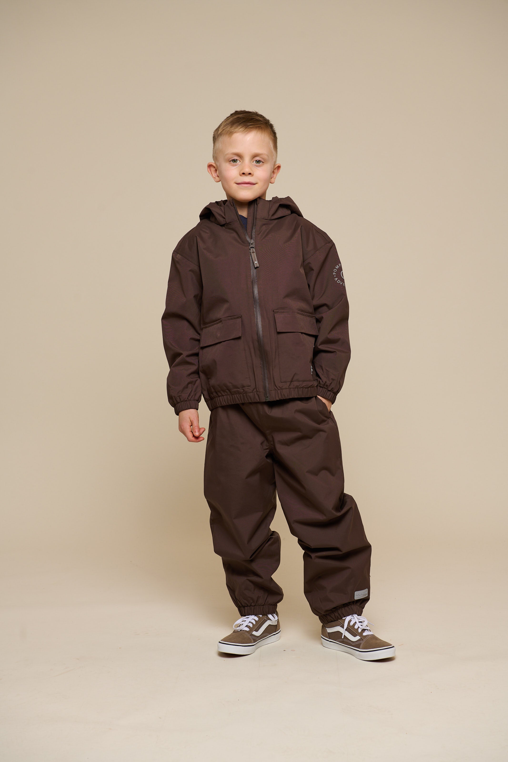 Shell Jacket with Patch Pocket - Tween - Chocolate | 100500 Luke