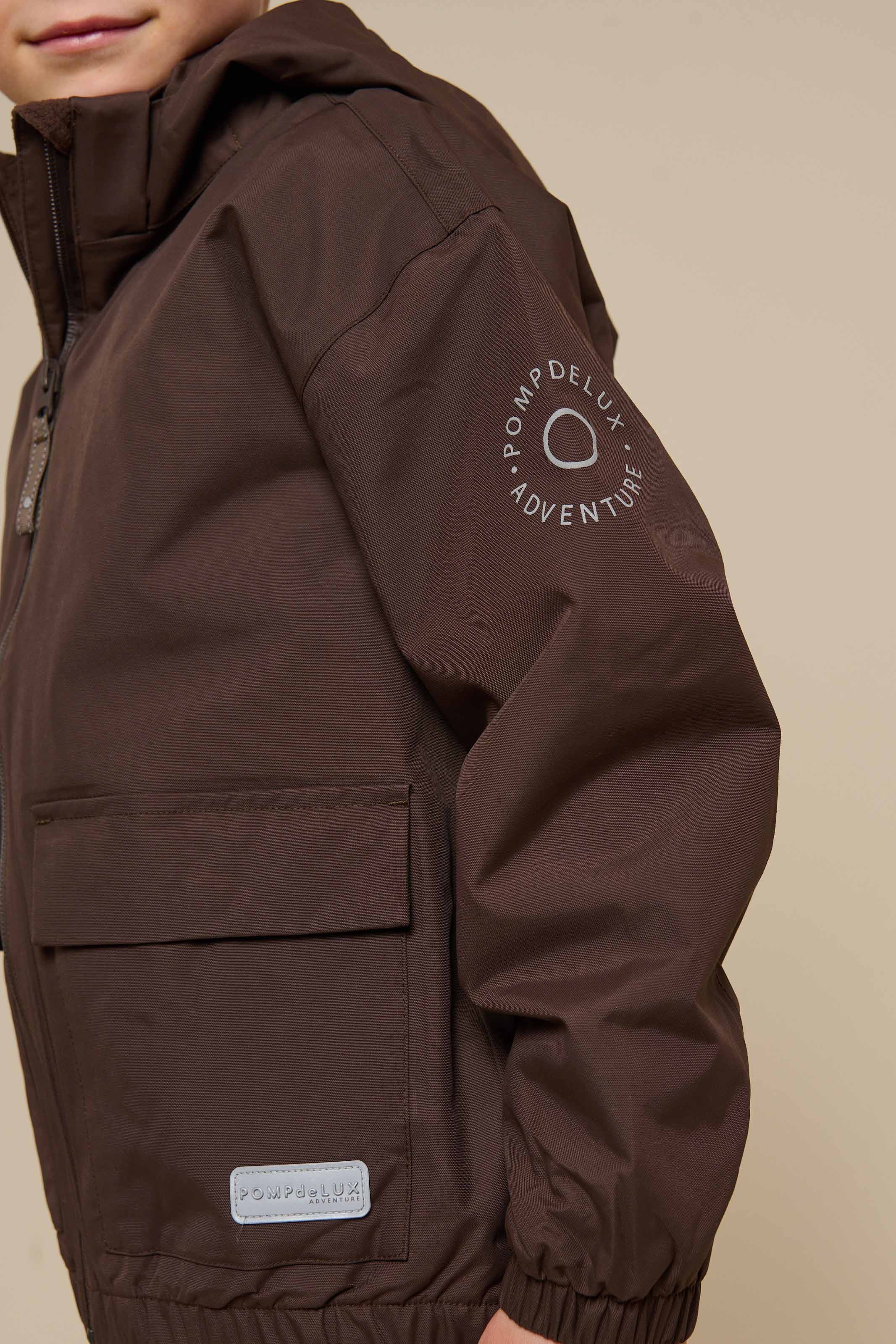 Shell Jacket with Patch Pocket - Tween - Chocolate | 100500 Luke