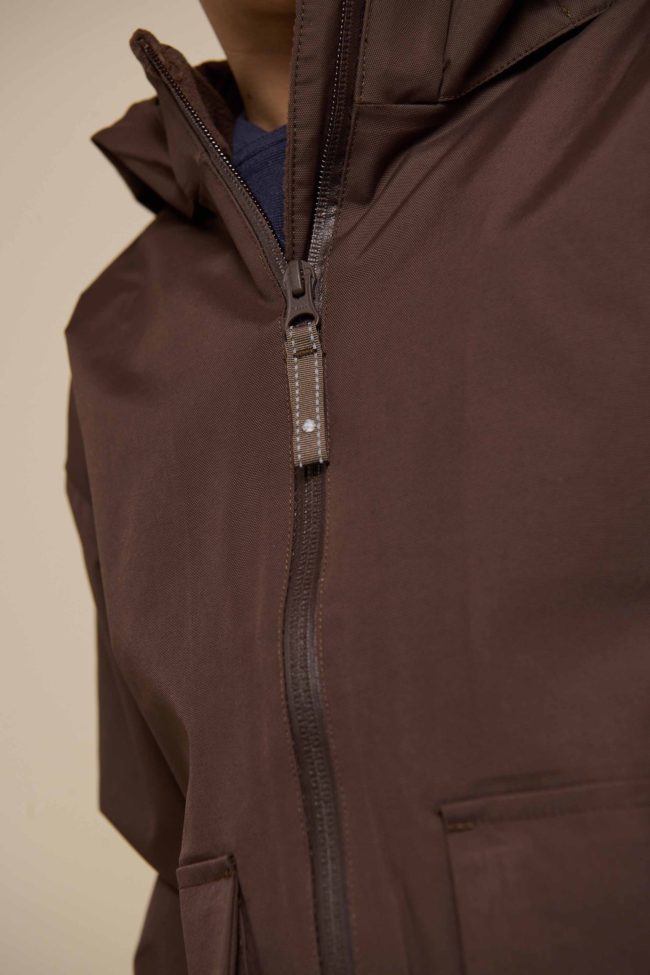 Shell Jacket with Patch Pocket - Tween - Chocolate | 100500 Luke