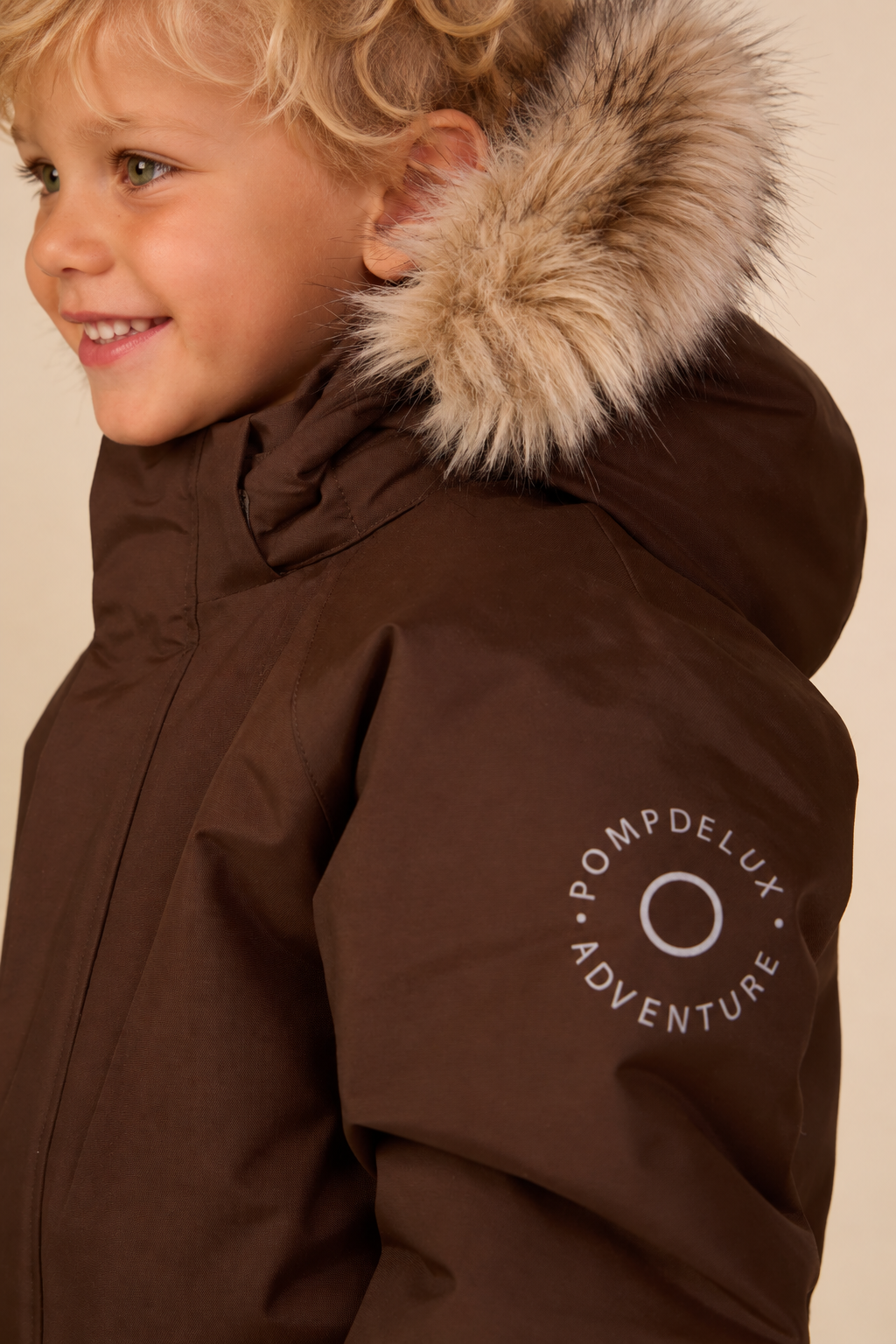Snowsuit with Faux Fur - Kids - Dark Brown | 101424 Sky