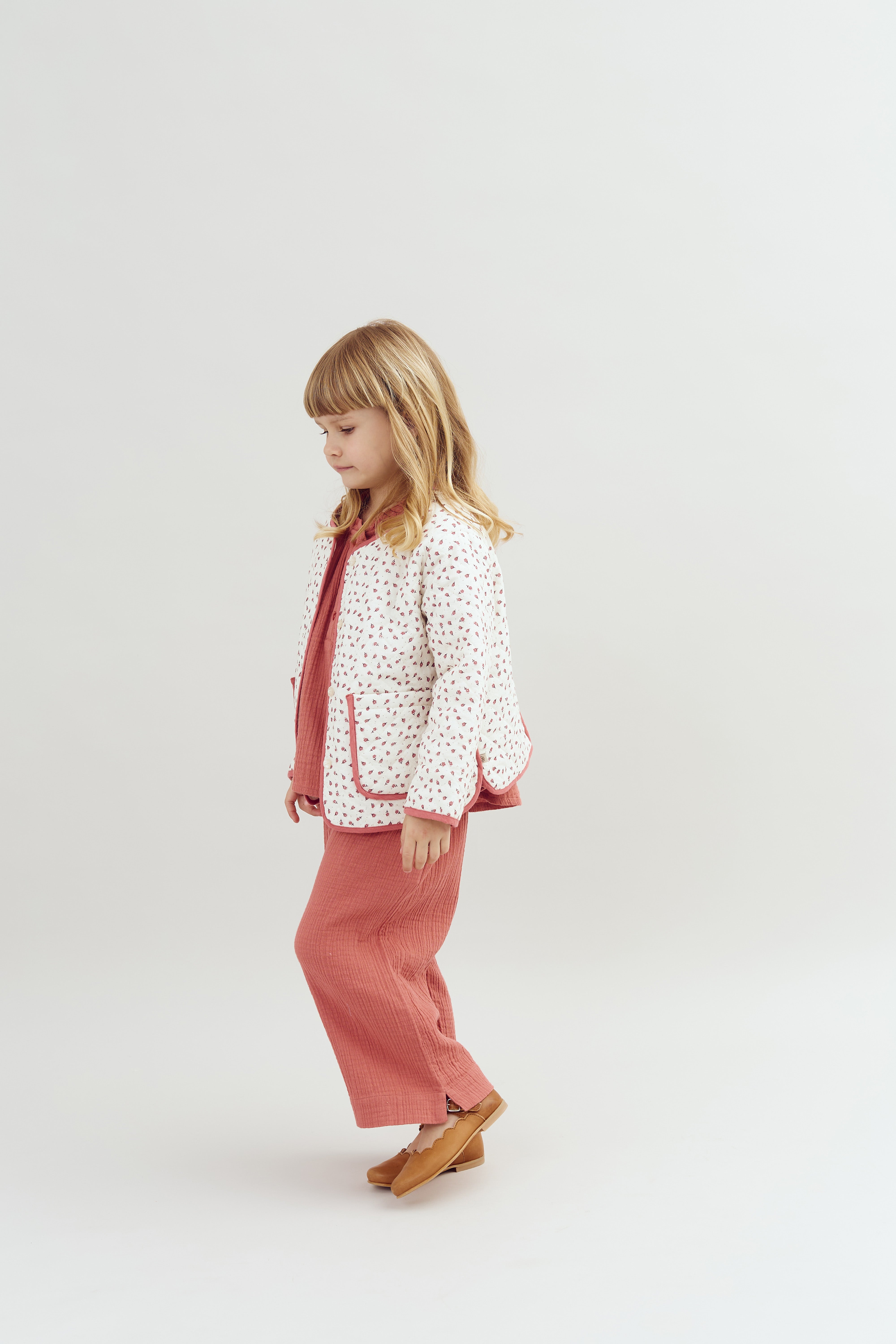 Muslin Cropped Trousers - Blush | 100290 Ella