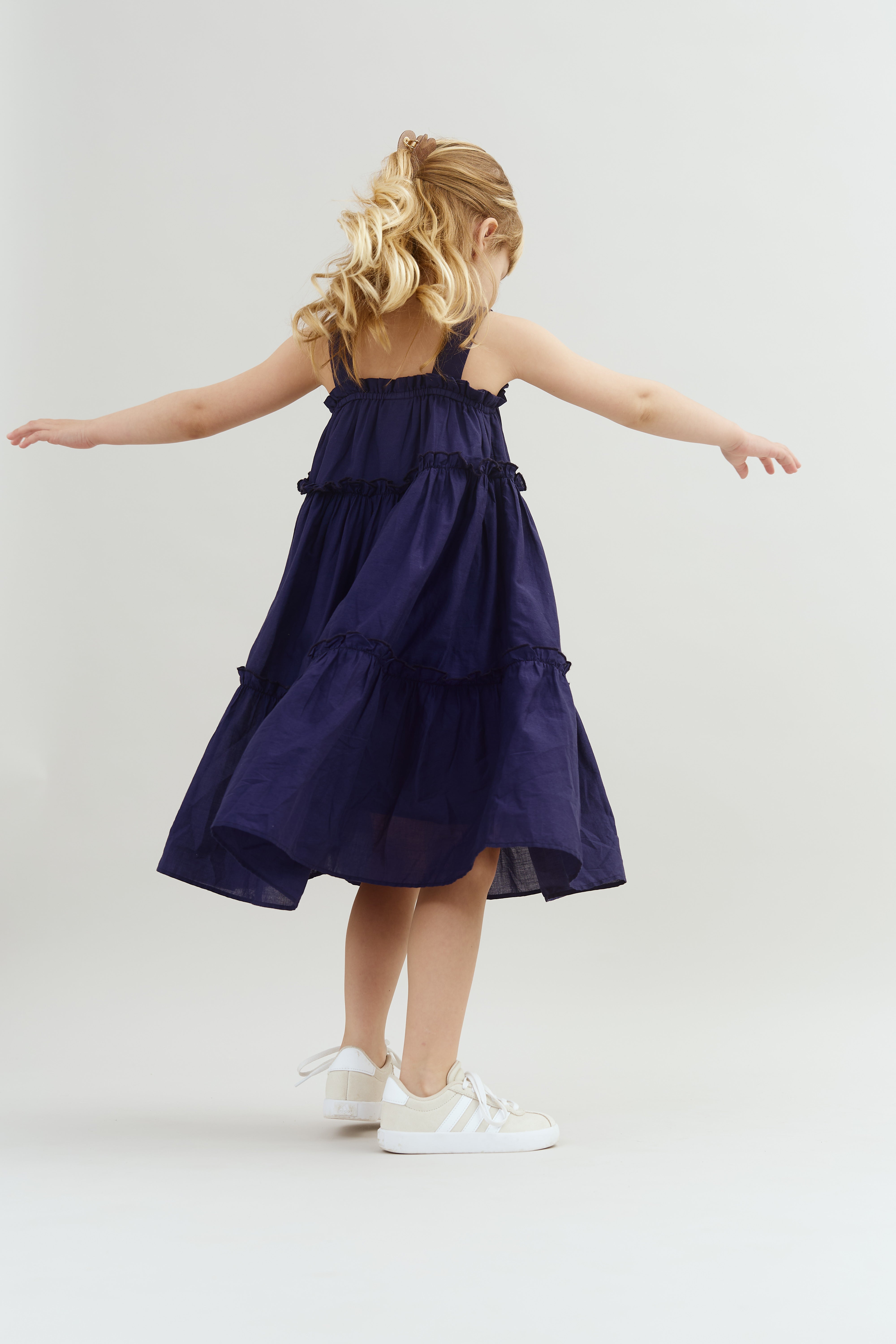 Tiered Dress - Navy | 100490 Hazel