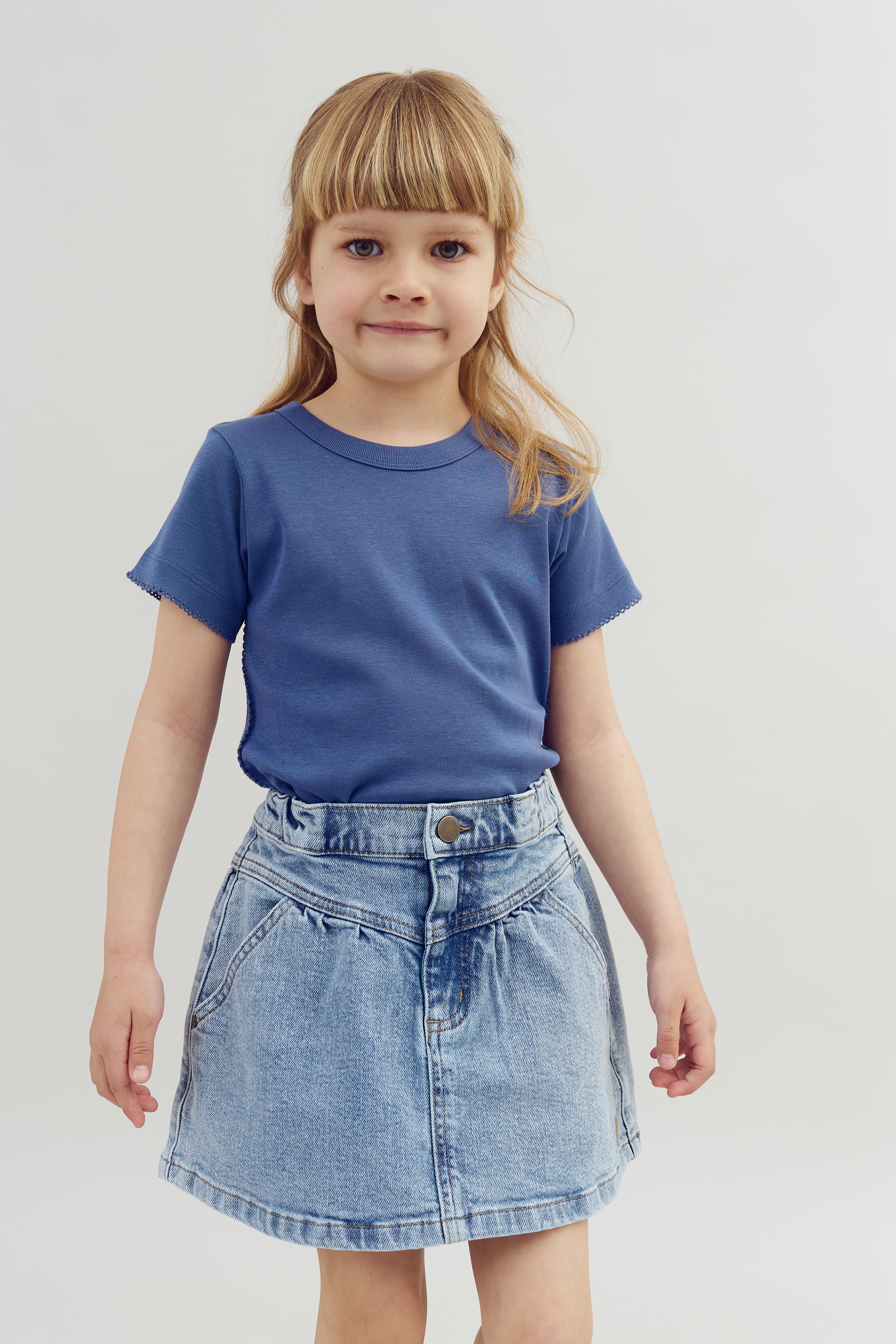 Denim Skirt - Light Blue Denim | 100107 Eva