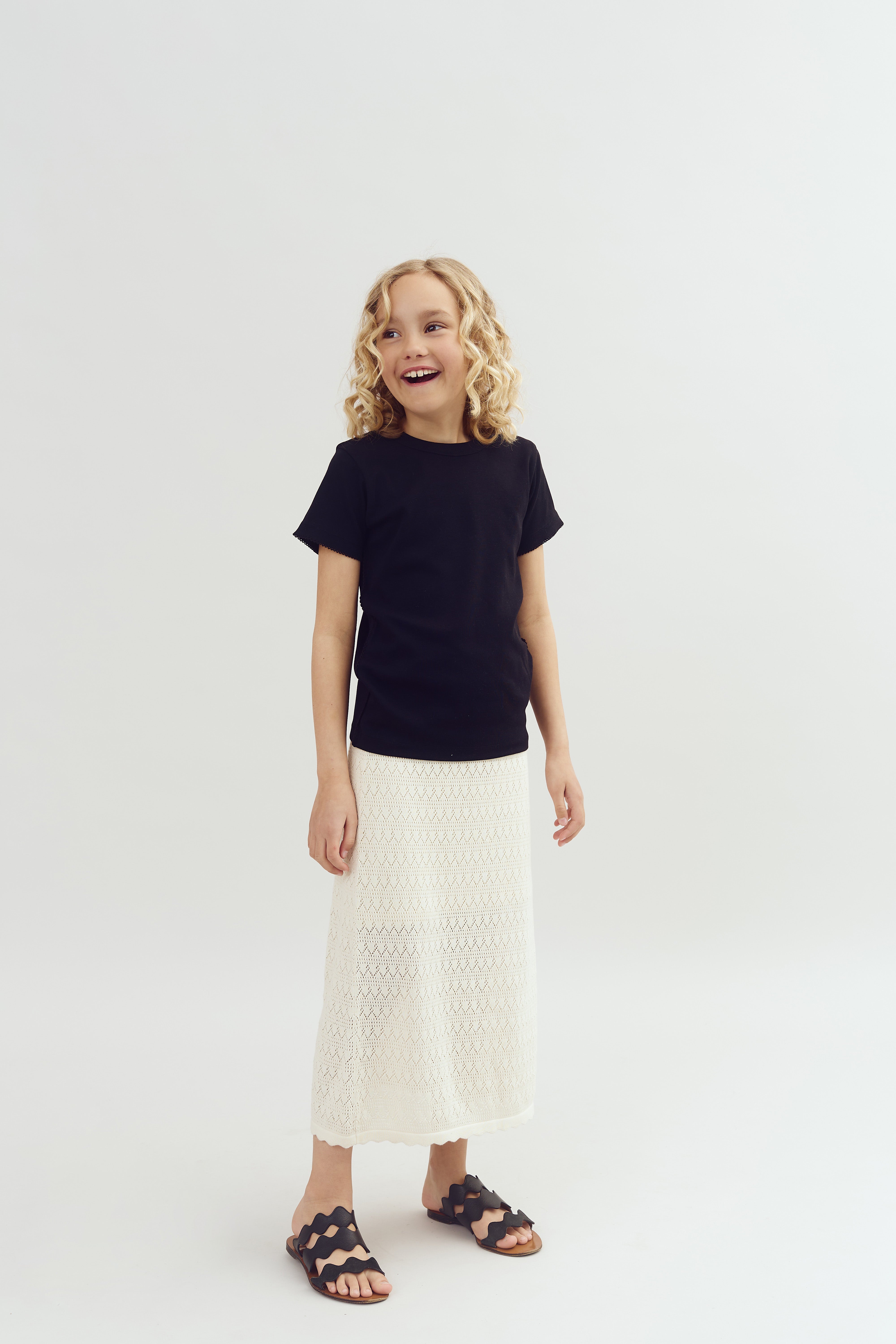 Knit Skirt - Tween - Off White | 100282 Vivi
