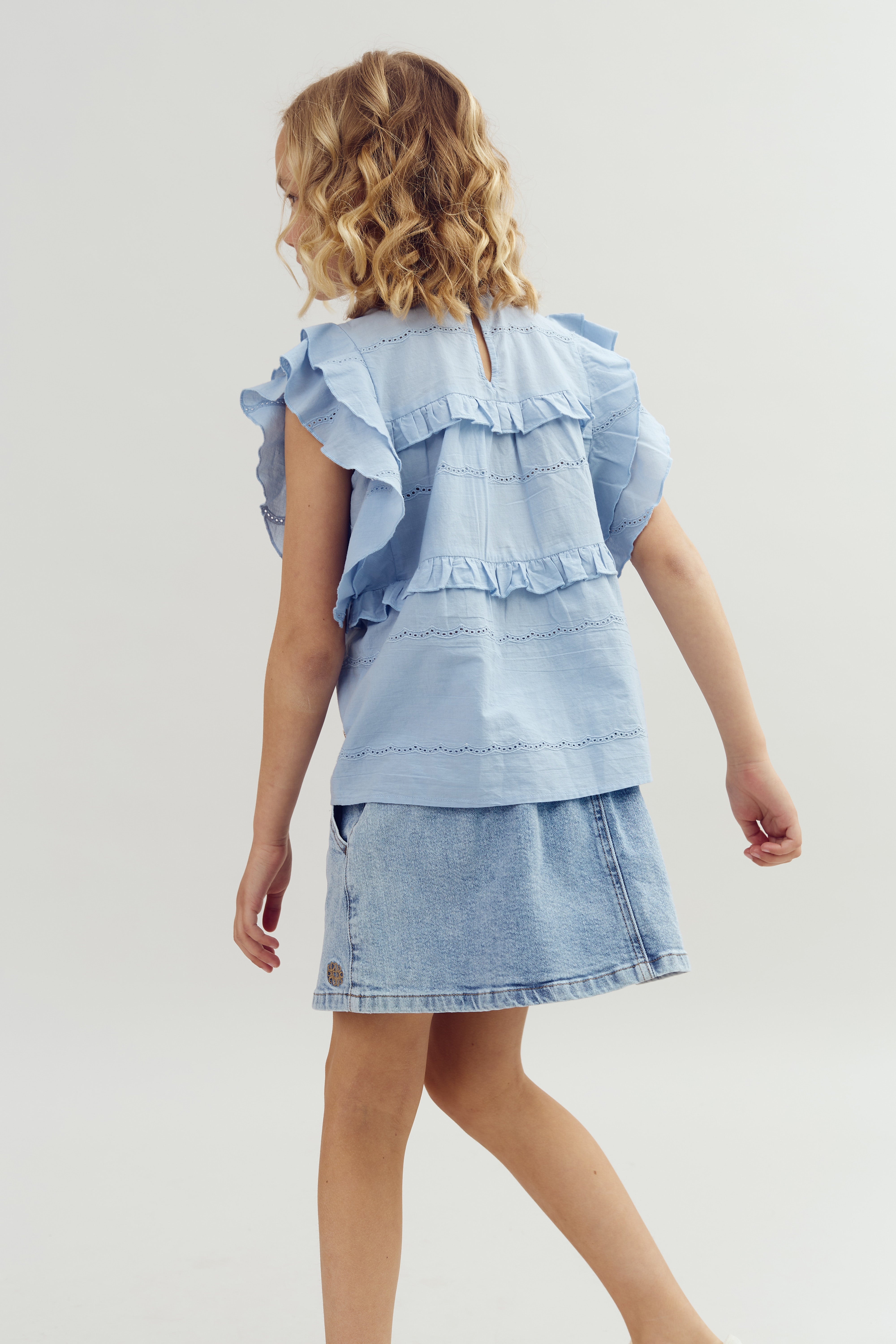 Denim Skirt - Light Blue Denim | 100107 Eva