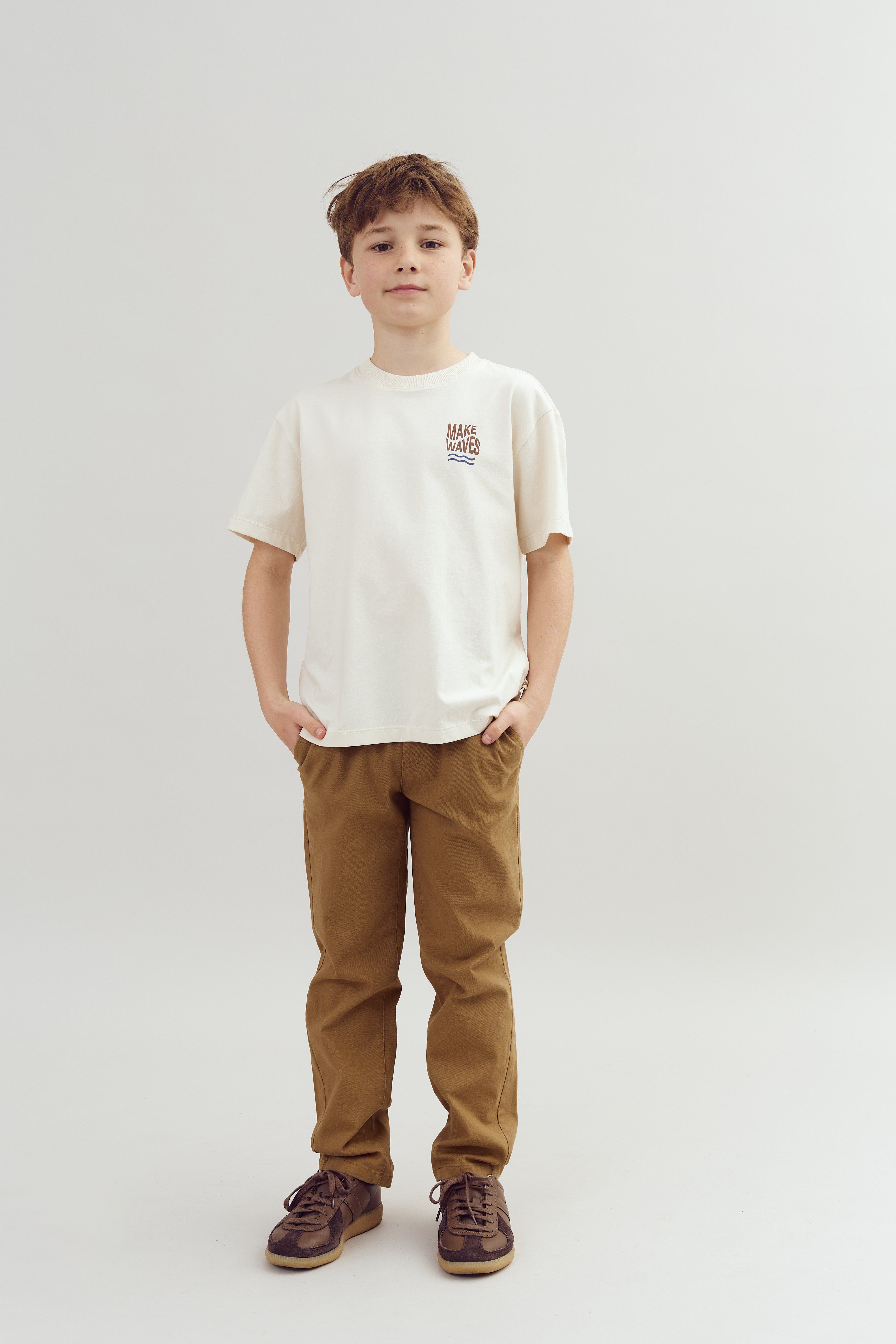Casual Pull-on Chinos - Tween - Walnut