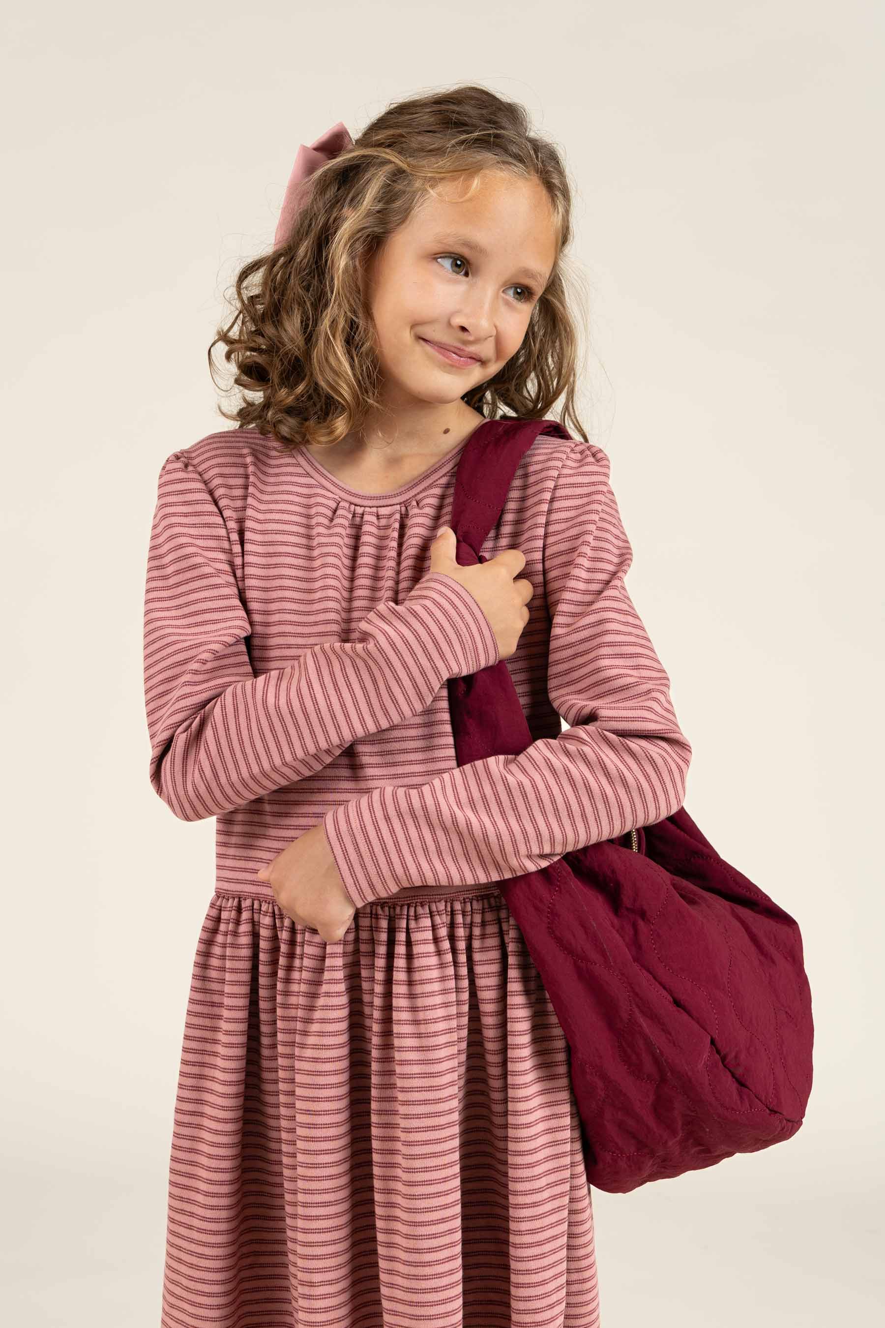Striped Jersey Dress - Tween - Rose Stripe | 100651 Elise